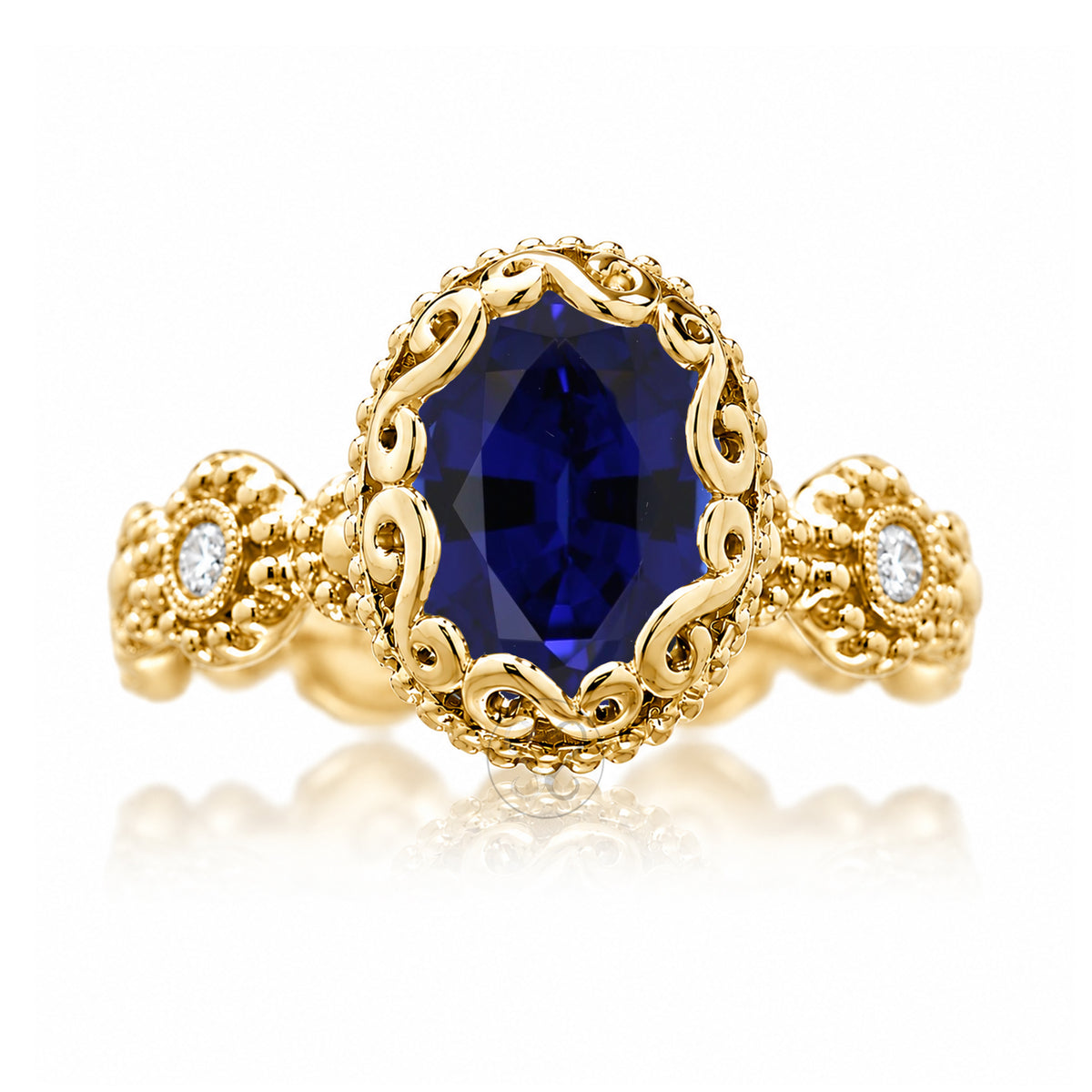 The Nilda Oval Blue Sapphire Ring