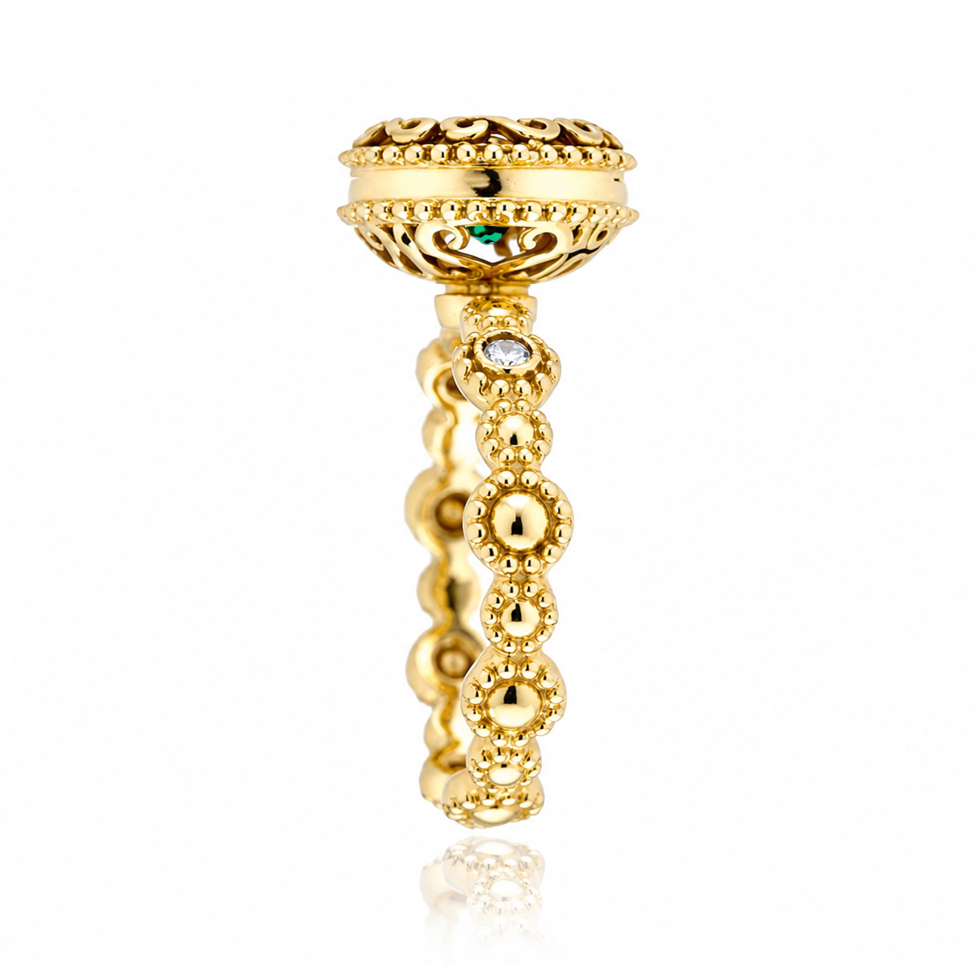 The Nilda Oval Emerald Ring