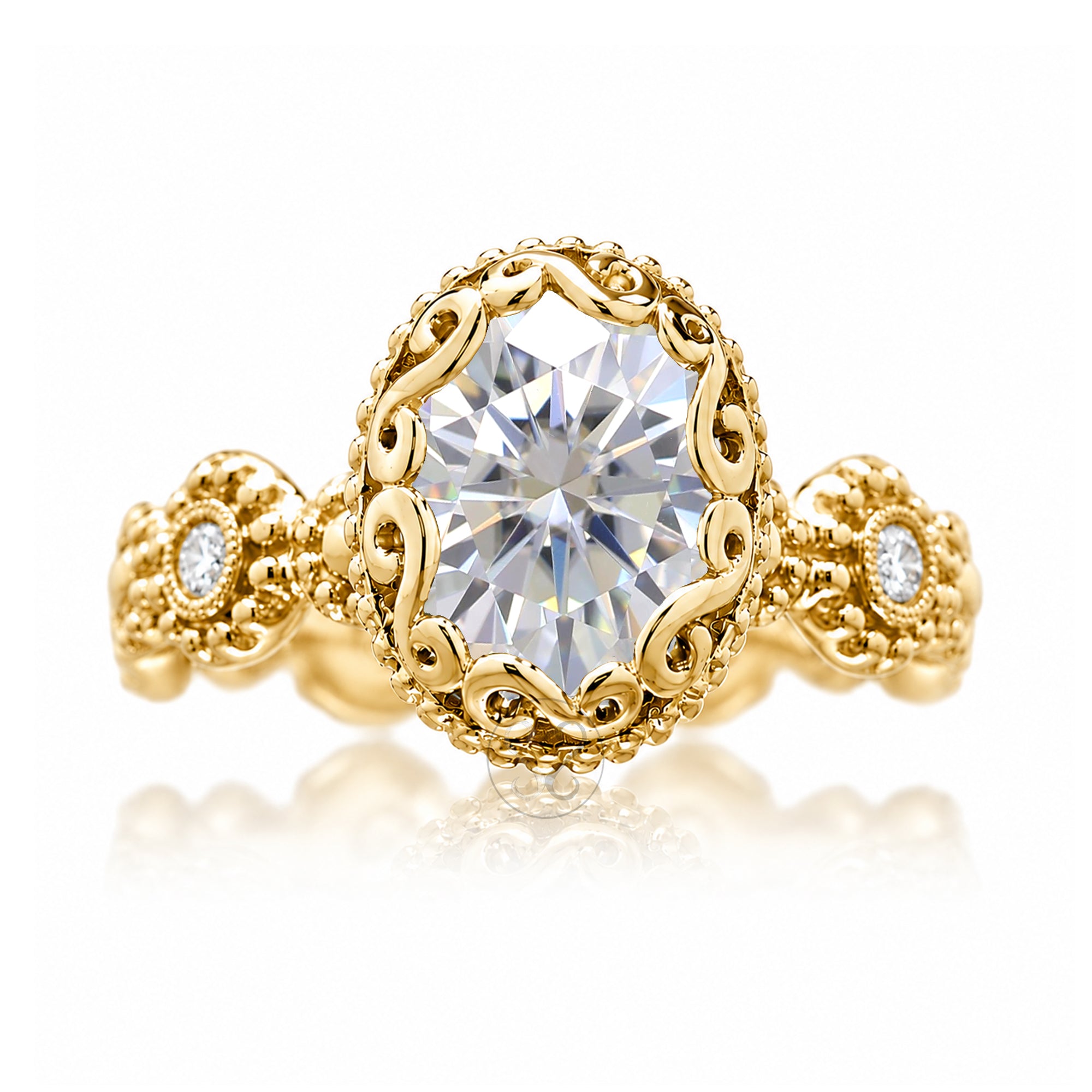 The Nilda Oval Moissanite Ring