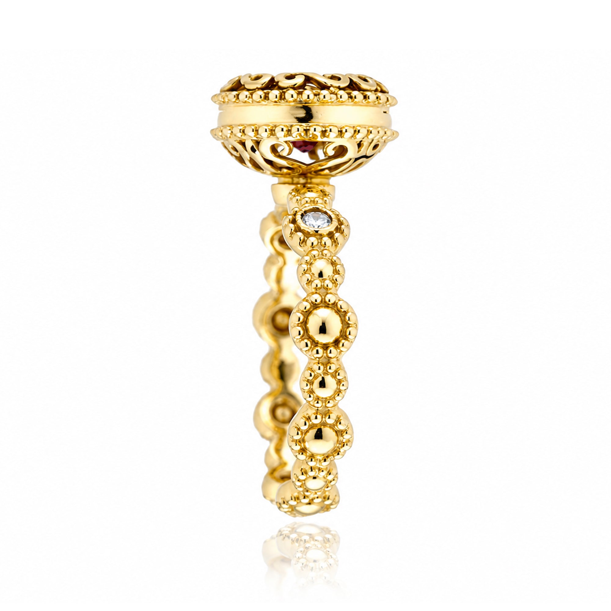 The Nilda Oval Ruby Ring