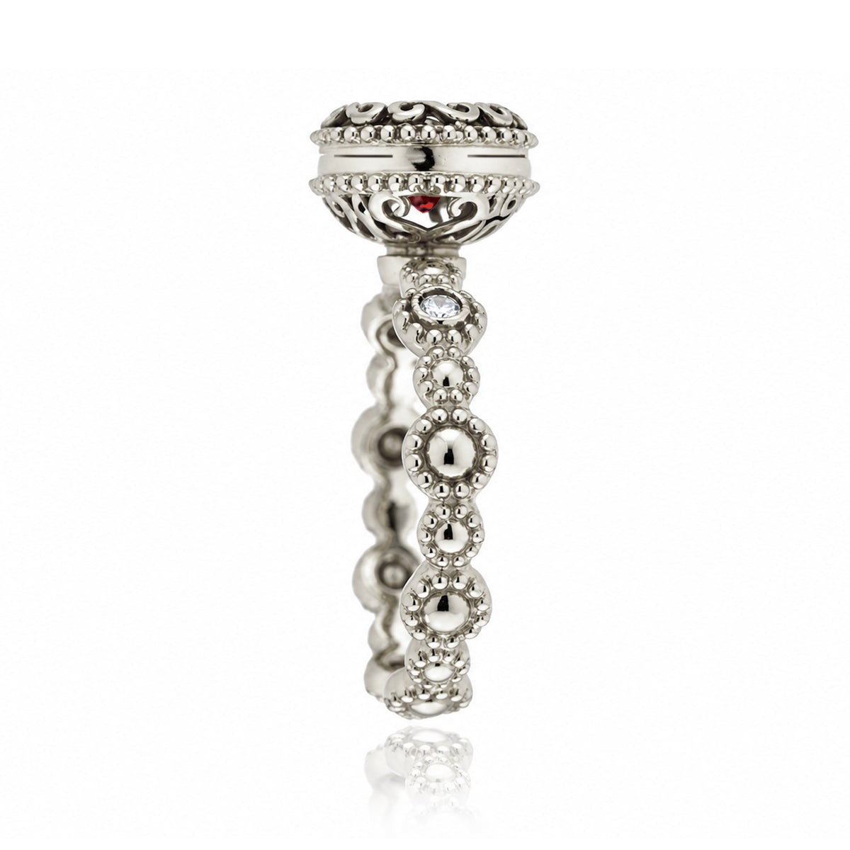 The Nilda Round Ruby Ring