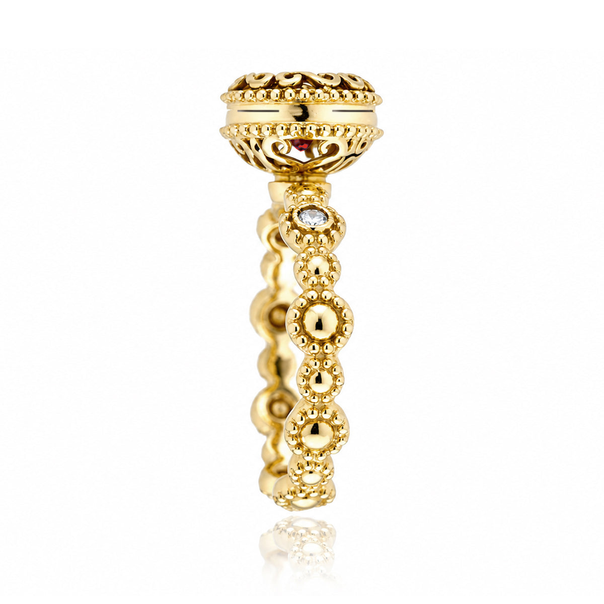 The Nilda Round Ruby Ring