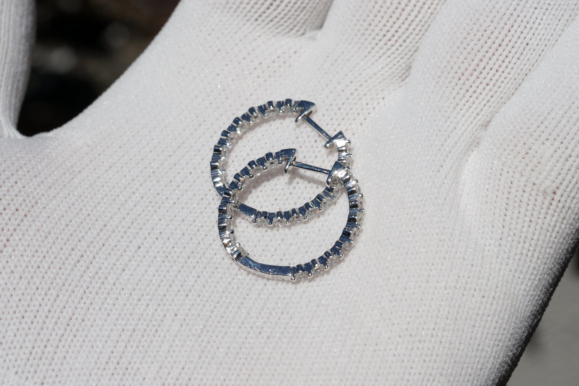 Nora Inside Out Diamond Hoop Earrings