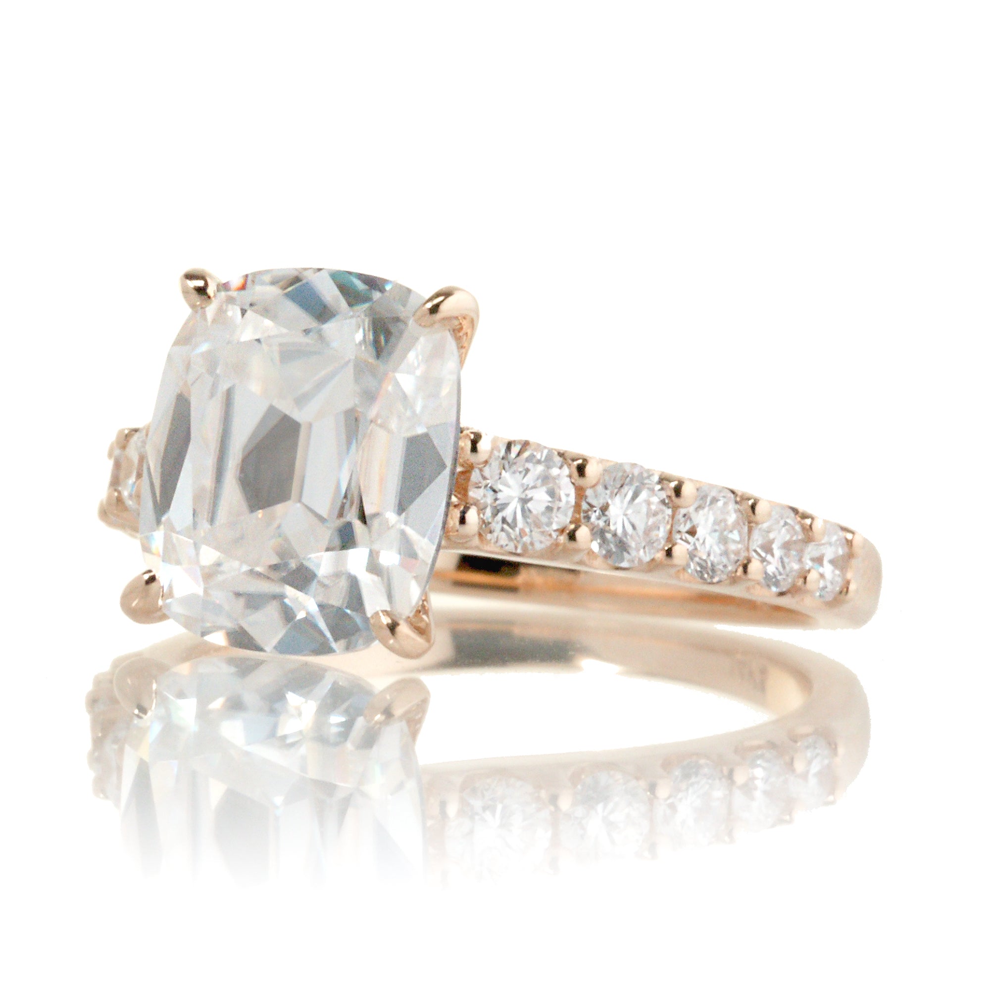The Aria Cushion Moissanite Ring