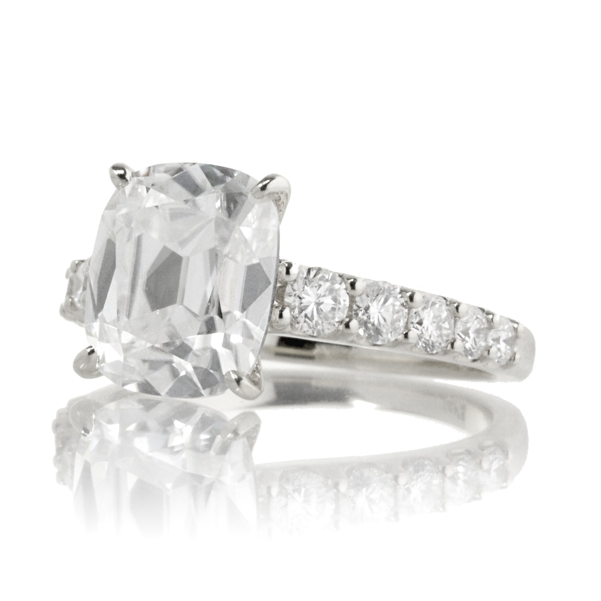 The Aria Cushion Moissanite Ring