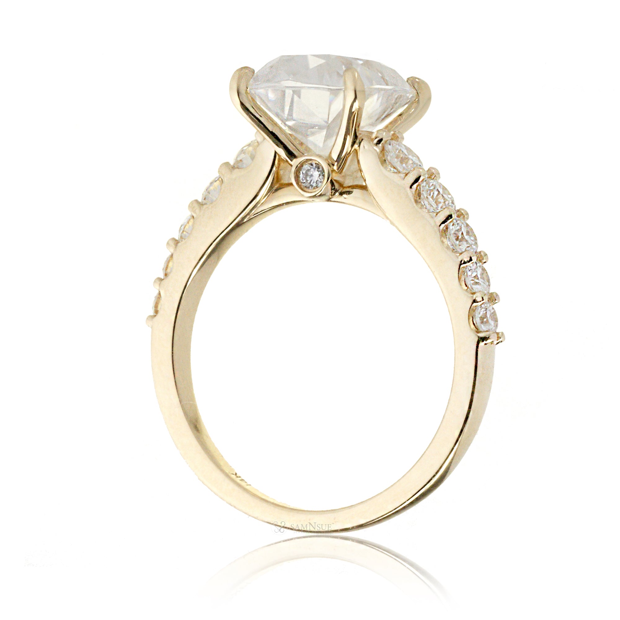 The Aria Cushion Moissanite Ring