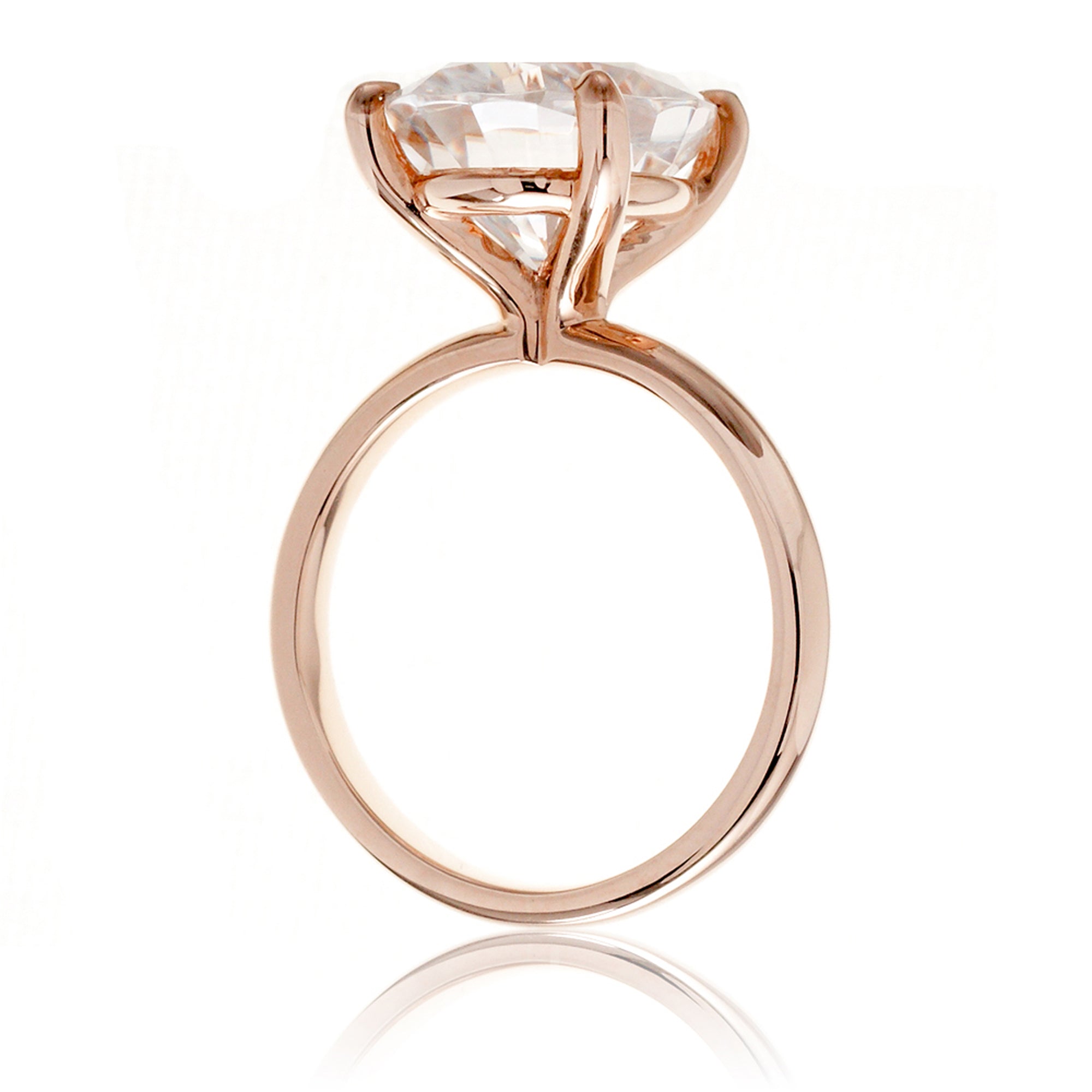 The Kim Round Moissanite Ring
