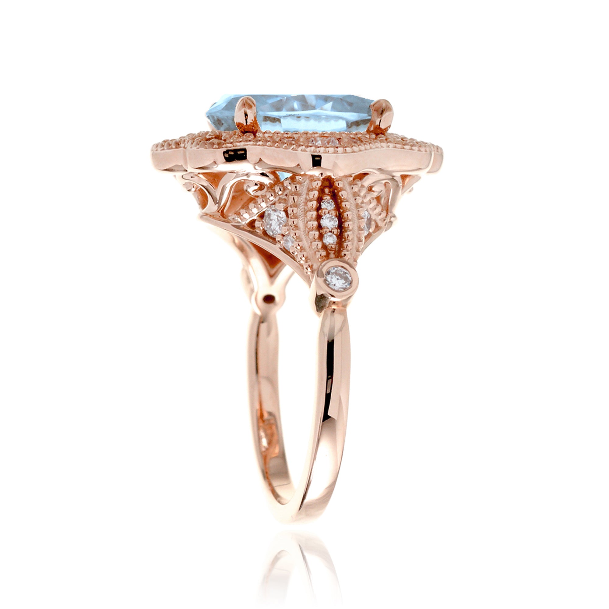 The Victoria Oval Cut Aquamarine Ring