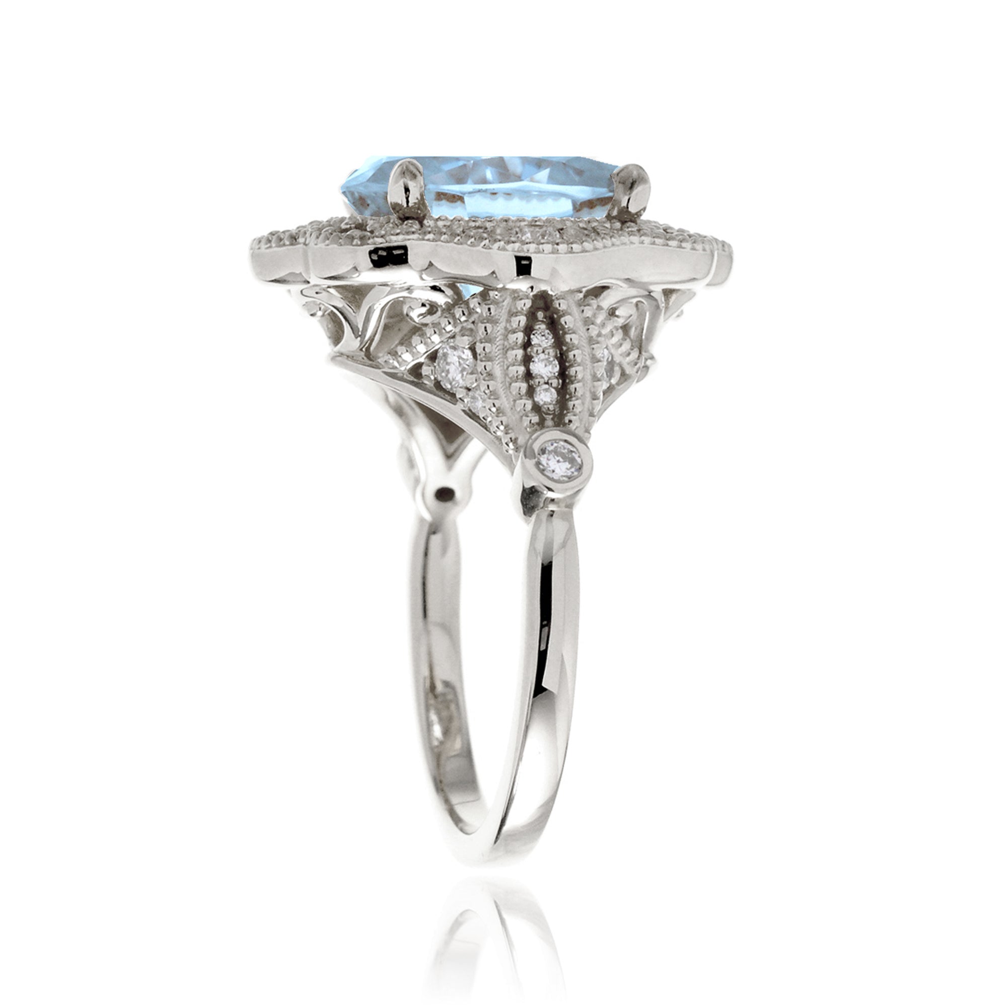 The Victoria Oval Cut Aquamarine Ring