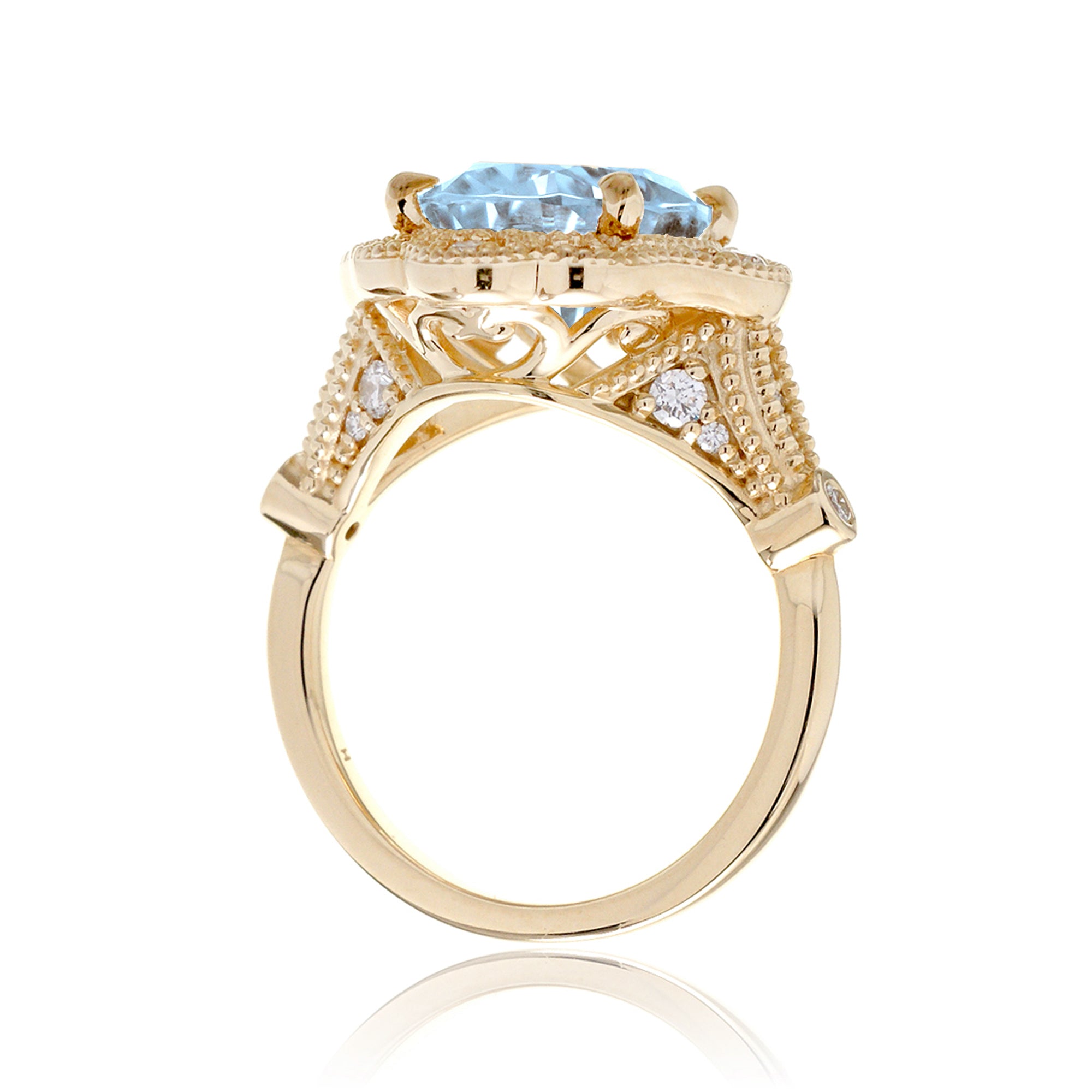 The Victoria Oval Cut Aquamarine Ring