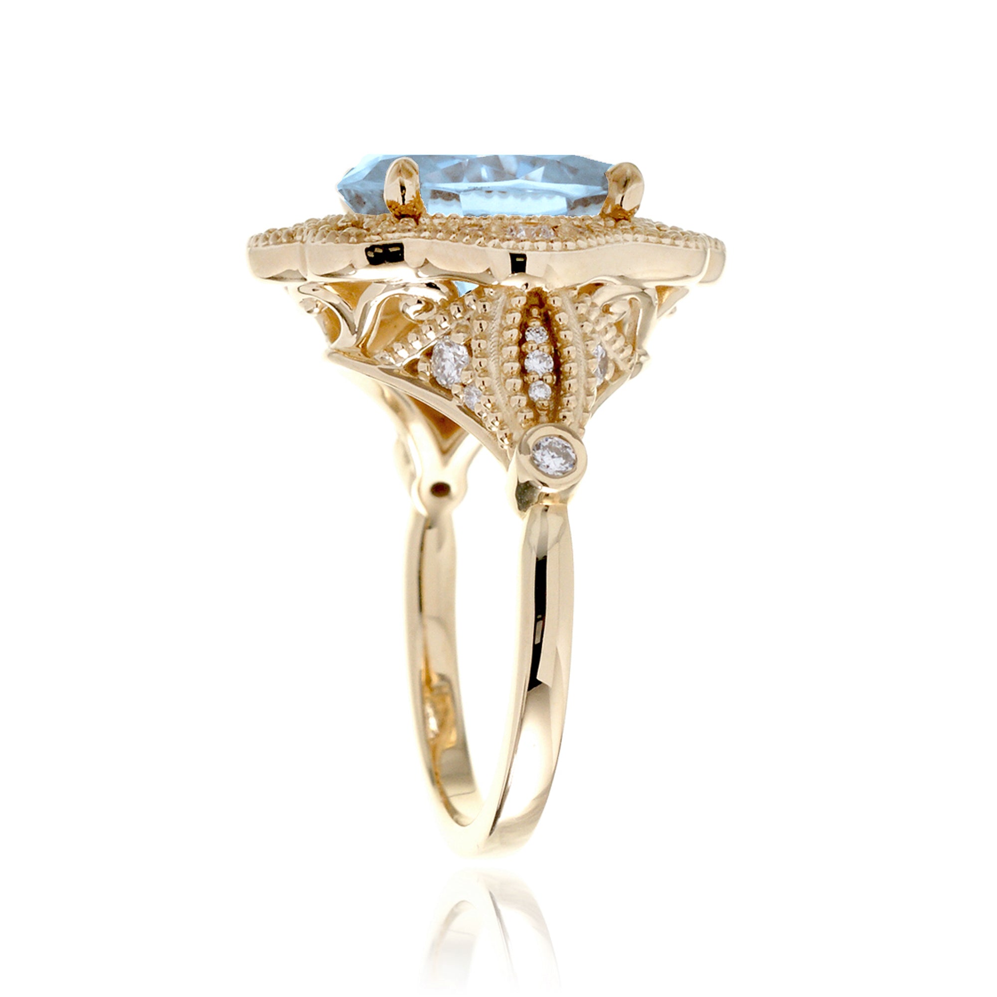 The Victoria Oval Cut Aquamarine Ring