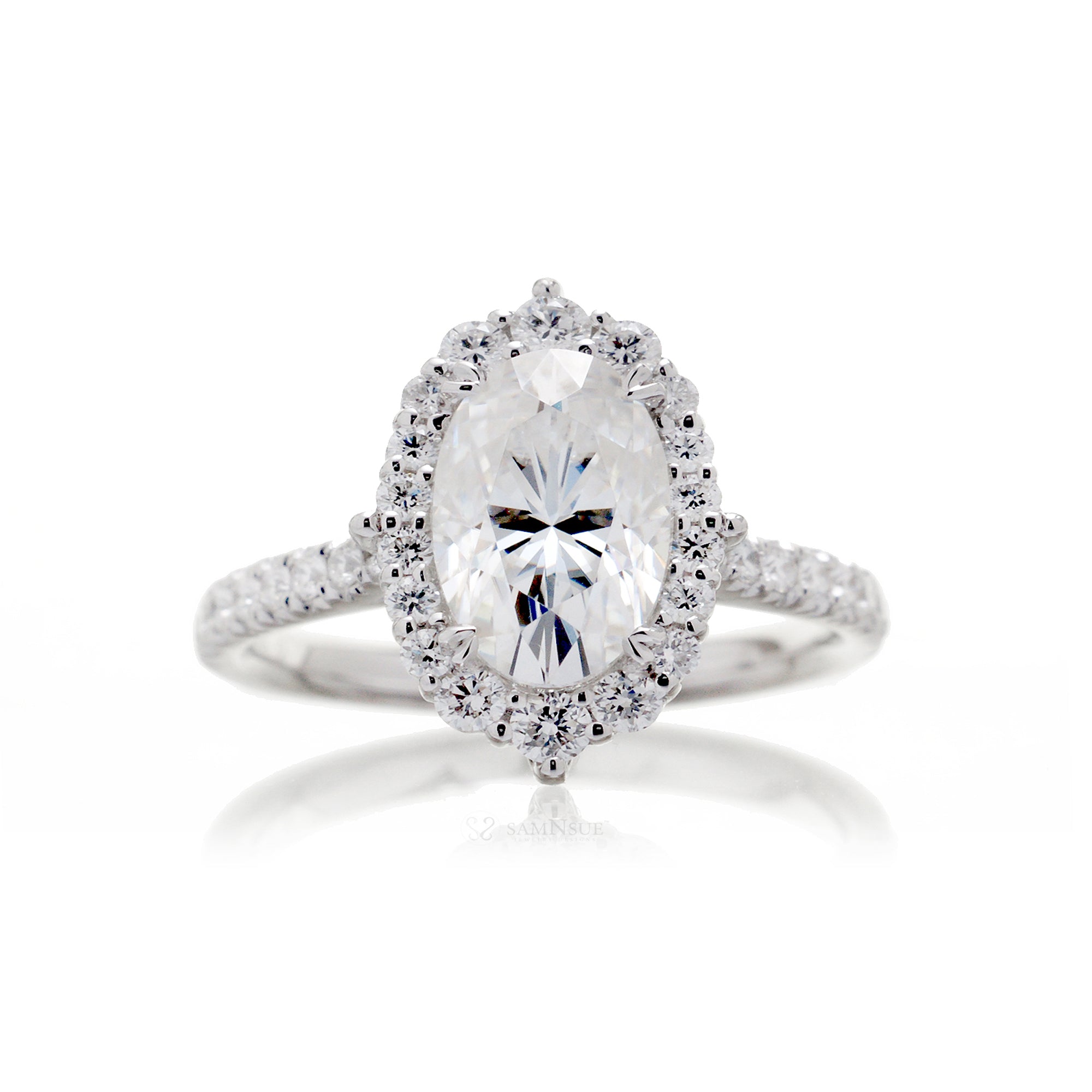 The Haley Oval Moissanite Ring