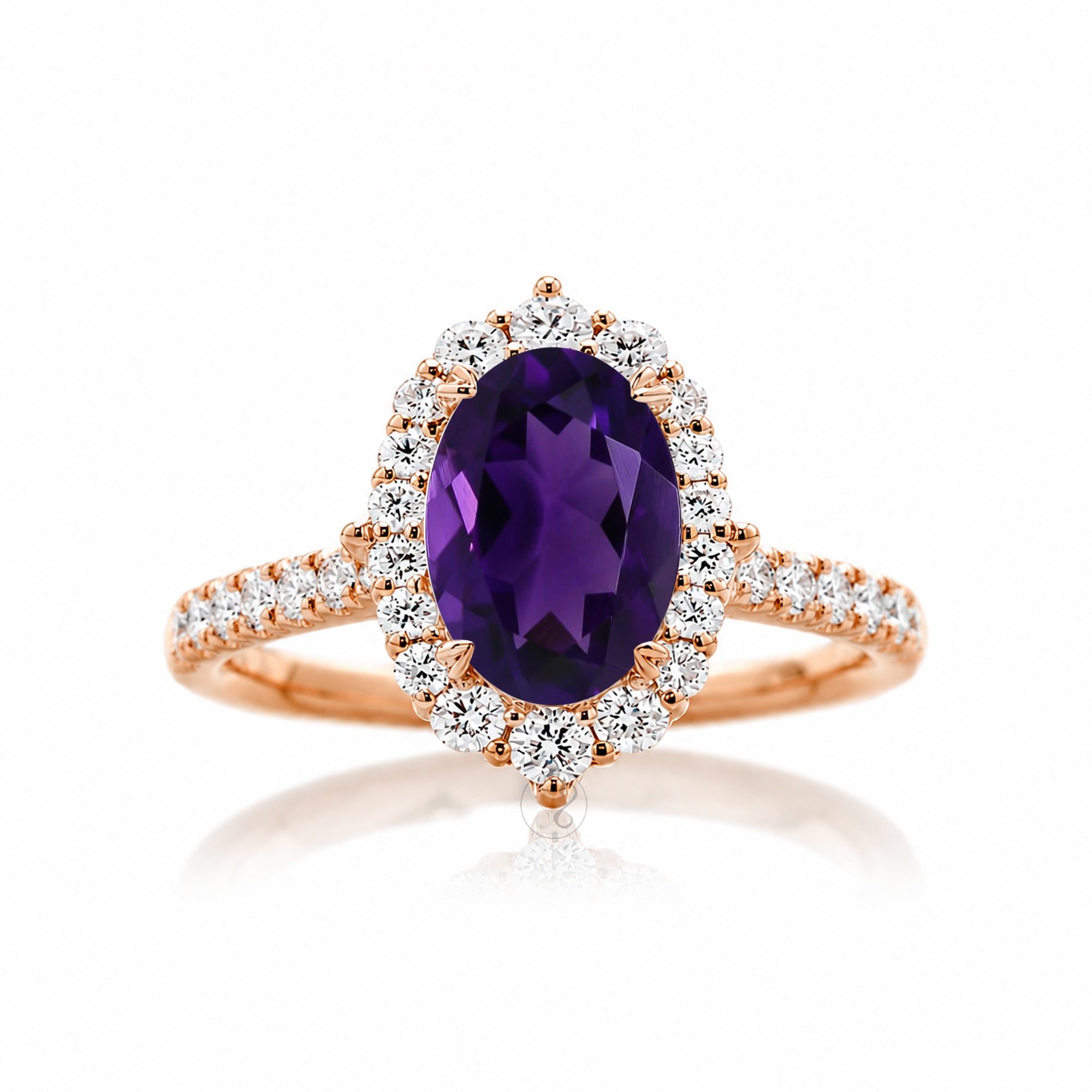 The Haley Oval Cut Amethyst Ring
