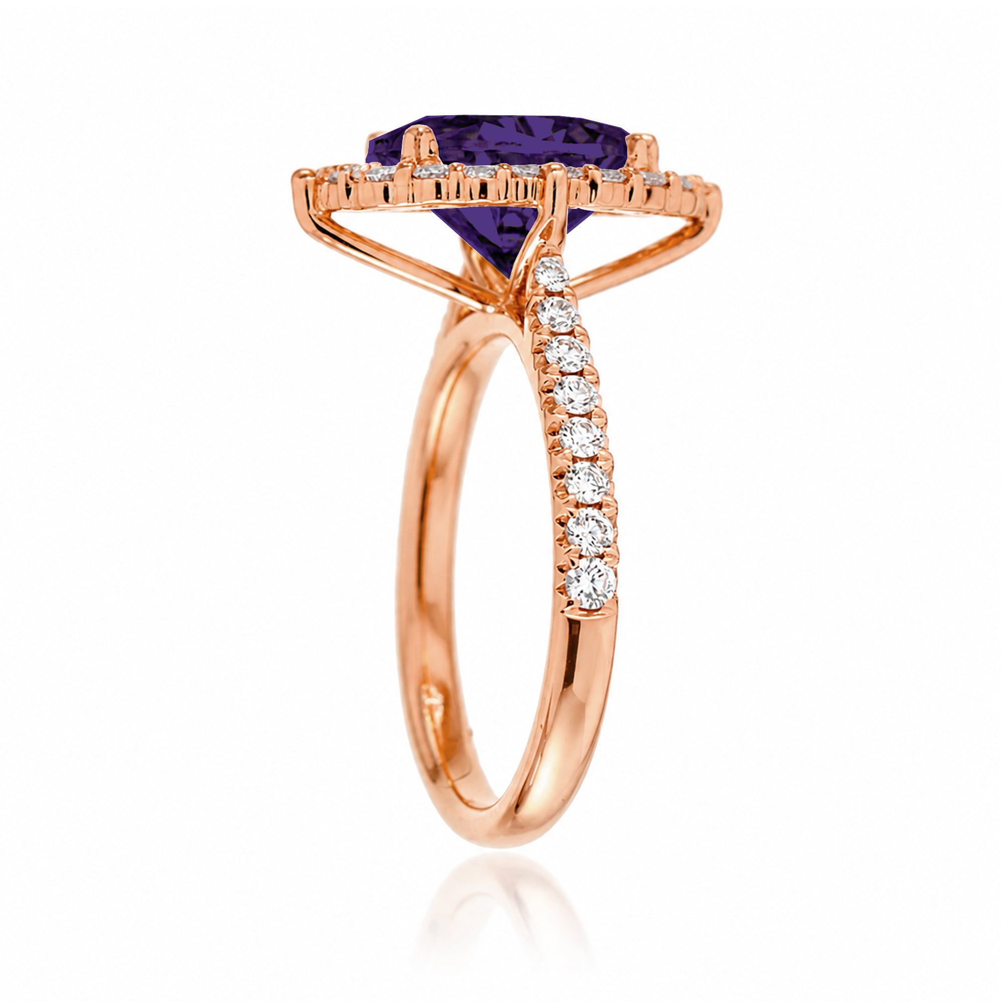 The Haley Oval Cut Amethyst Ring
