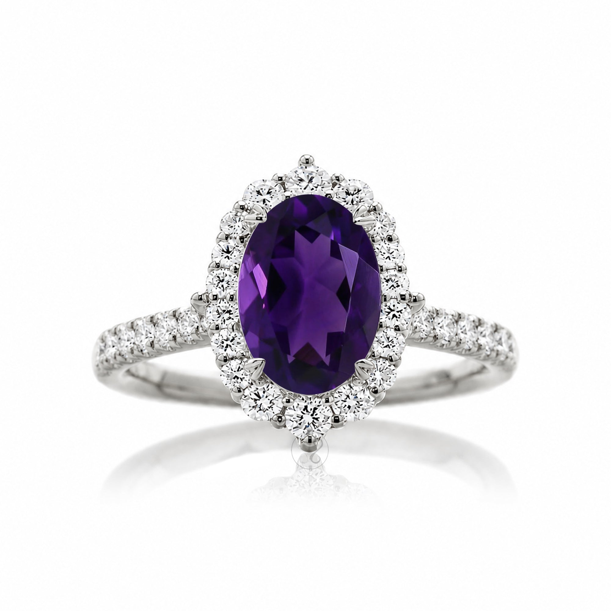 The Haley Oval Cut Amethyst Ring