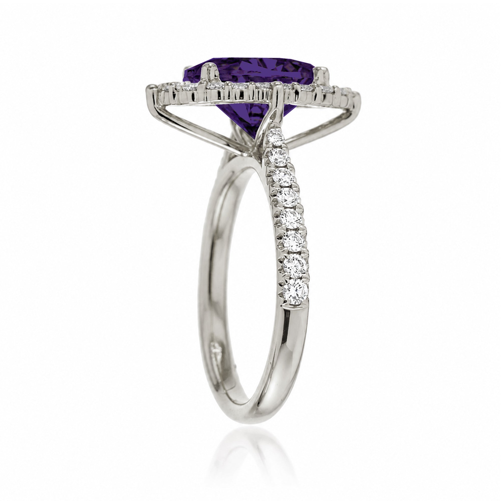 The Haley Oval Cut Amethyst Ring