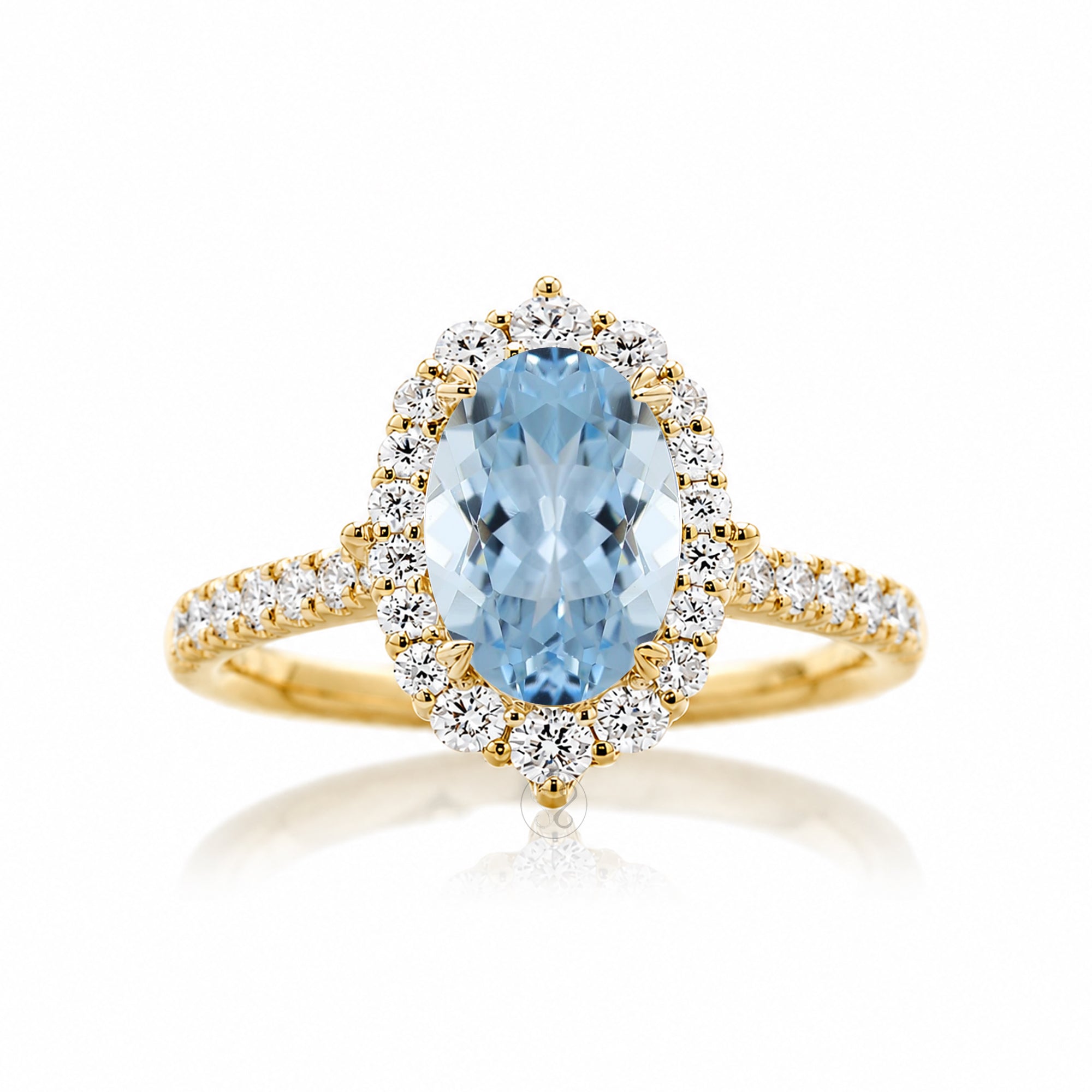 The Haley Oval Cut Aquamarine Ring