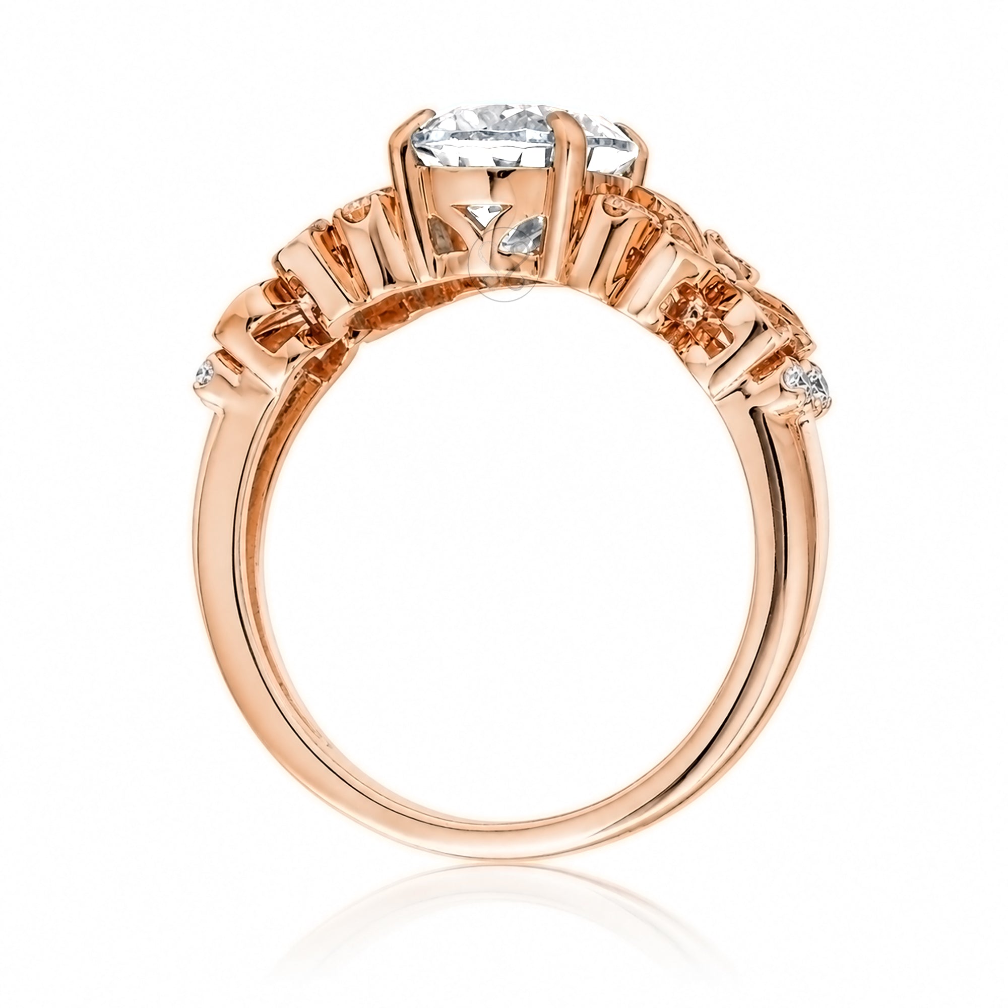 The Island Plumeria Oval Cut Diamond Ring