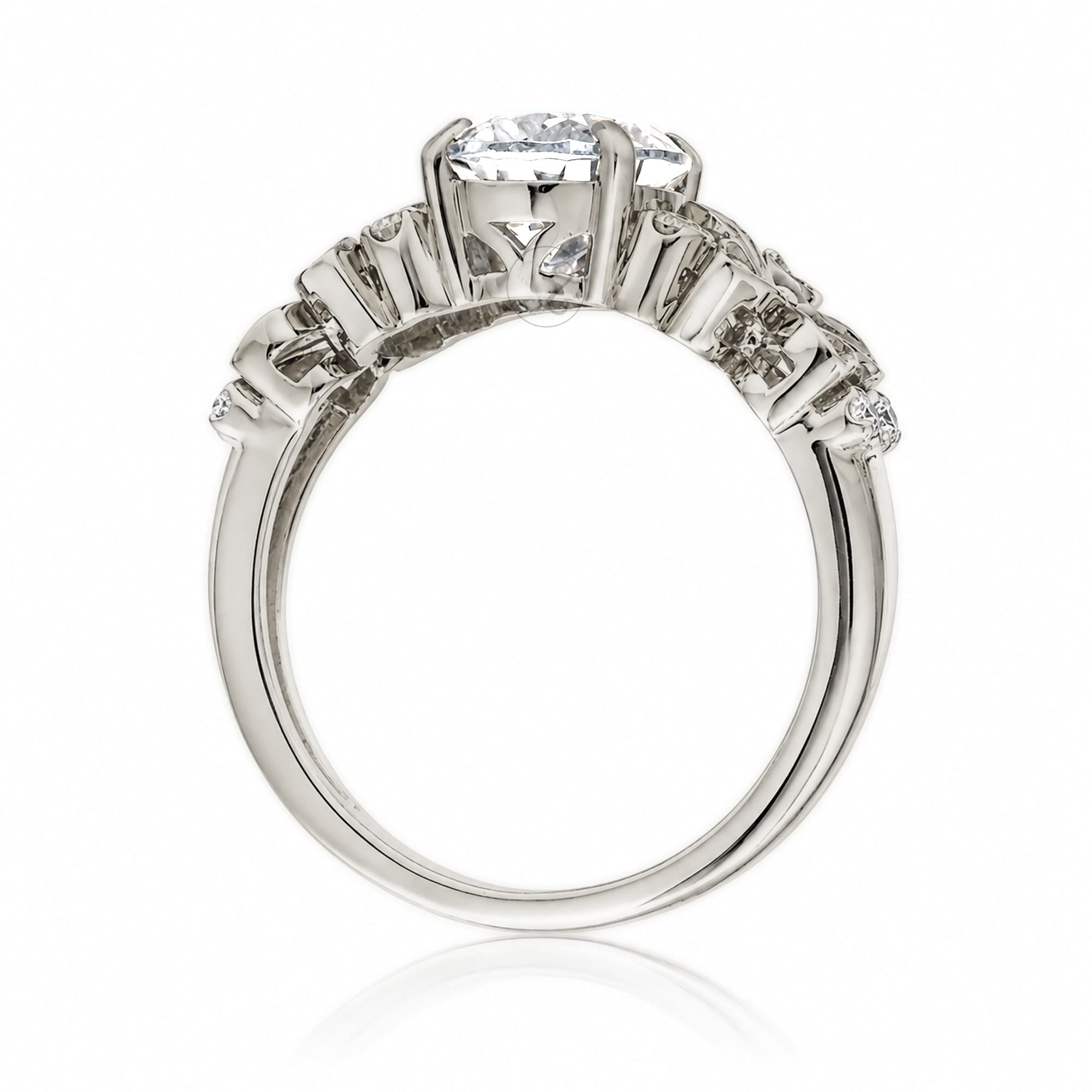 The Island Plumeria Oval Cut Diamond Ring
