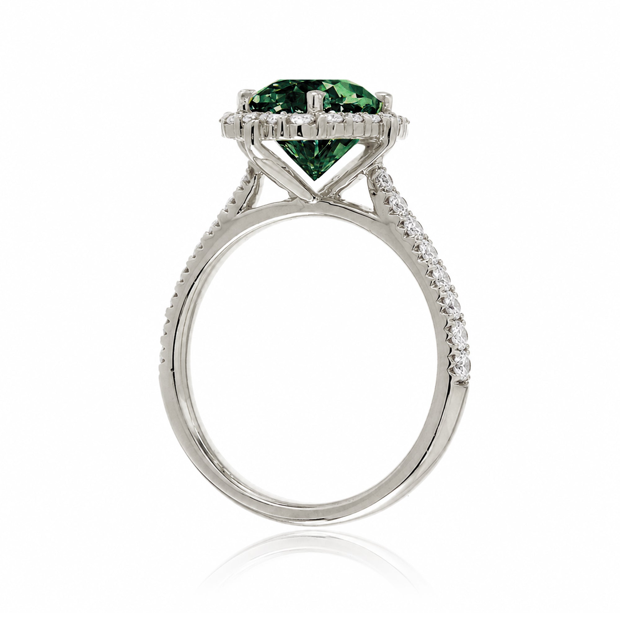 The Haley Oval Green Emerald Ring