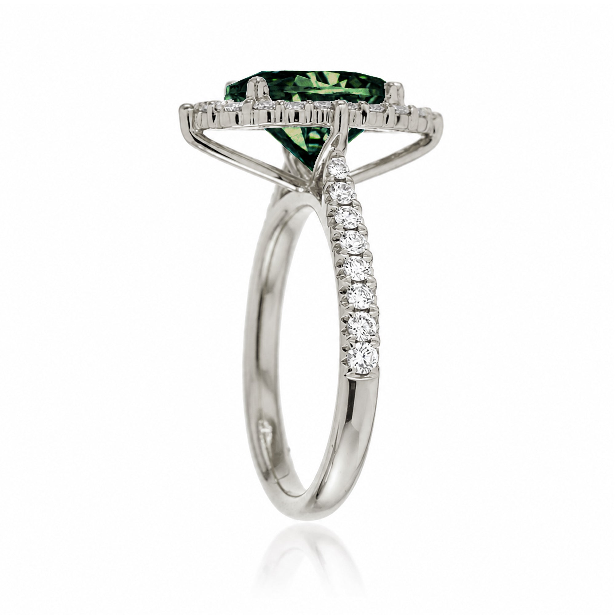 The Haley Oval Green Emerald Ring