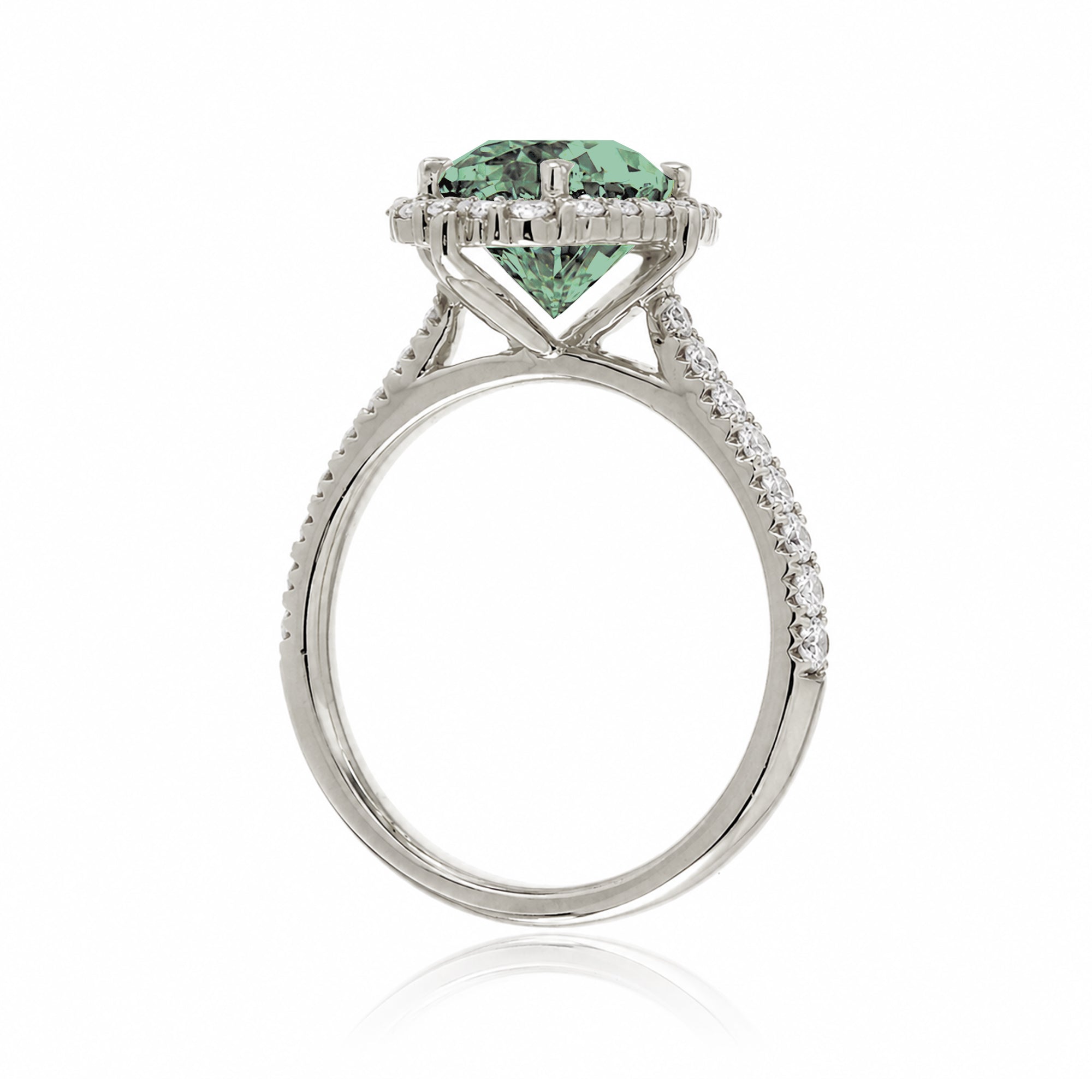 The Haley Oval Cut Green Sapphire Ring