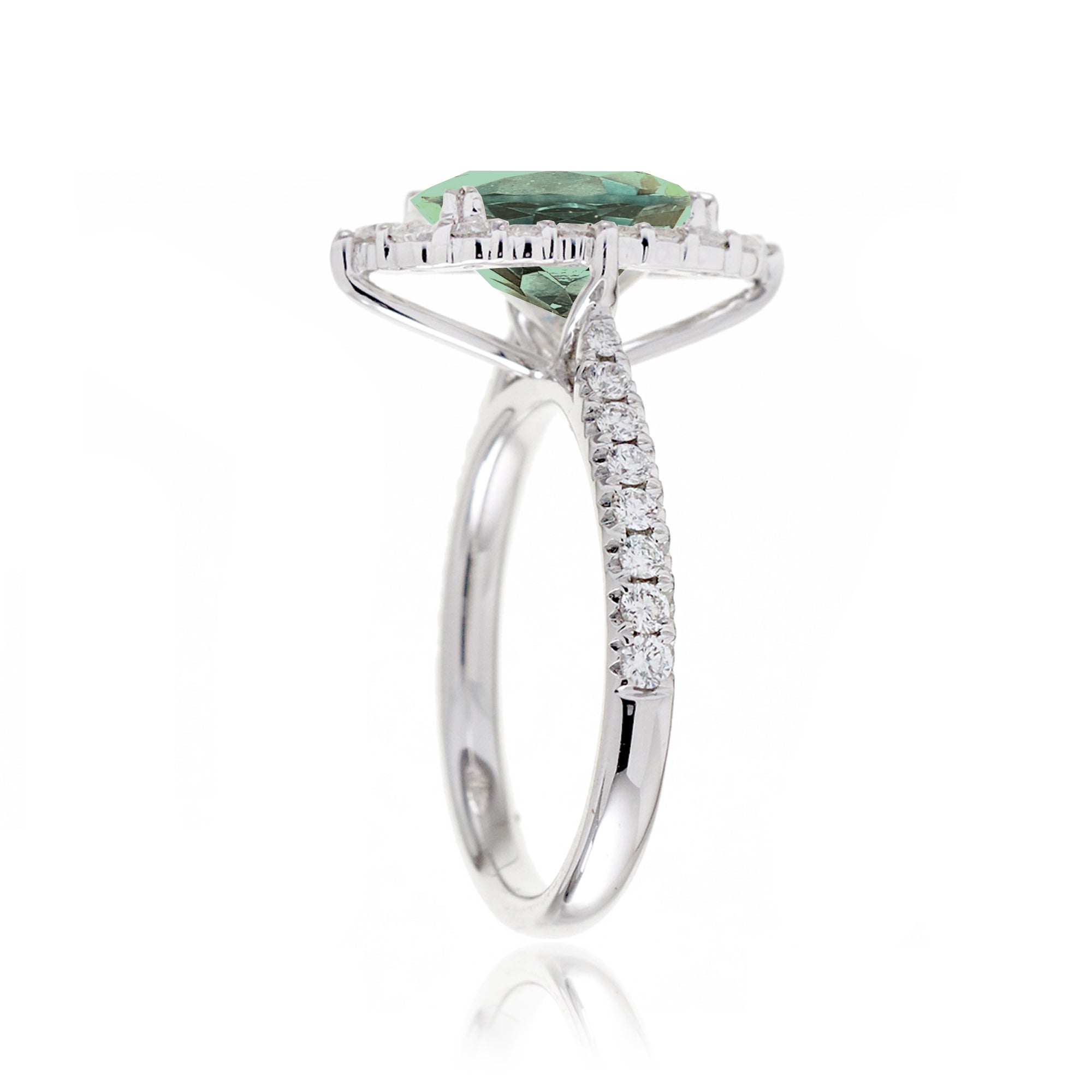 The Haley Oval Cut Green Sapphire Ring