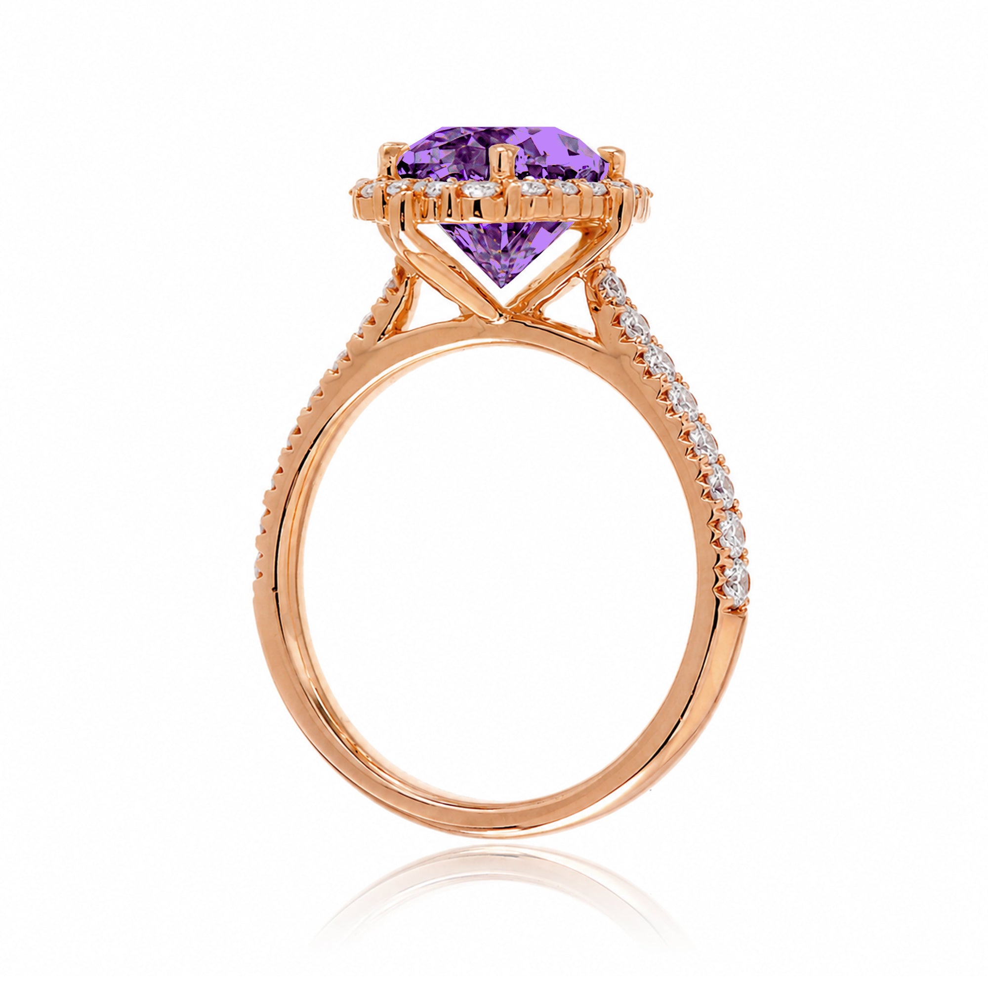 The Haley Oval Cut Amethyst Ring