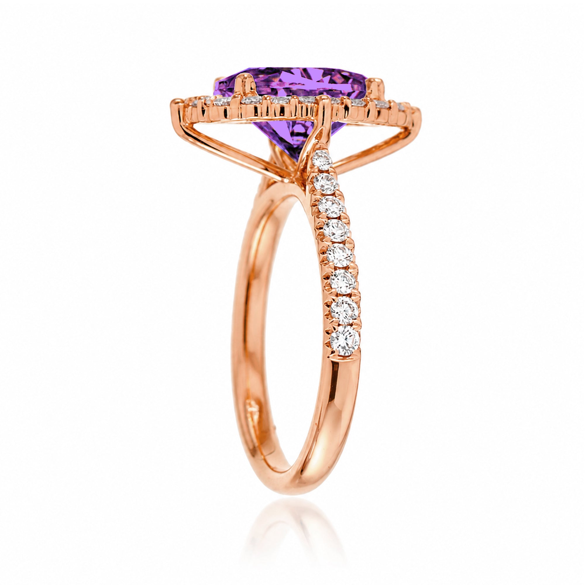 The Haley Oval Cut Amethyst Ring