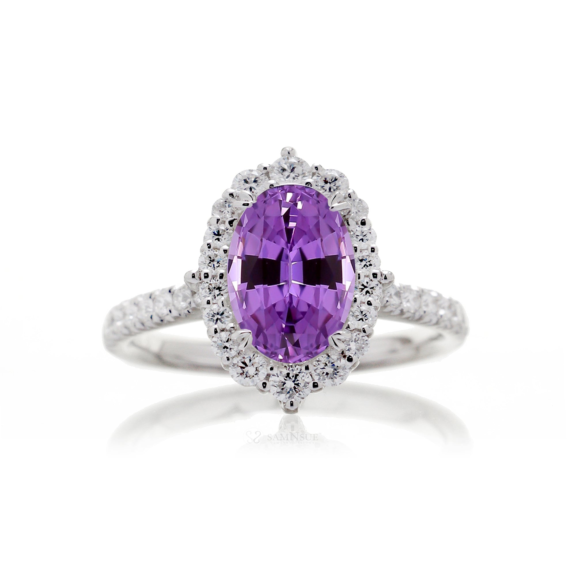 The Haley Oval Cut Amethyst Ring