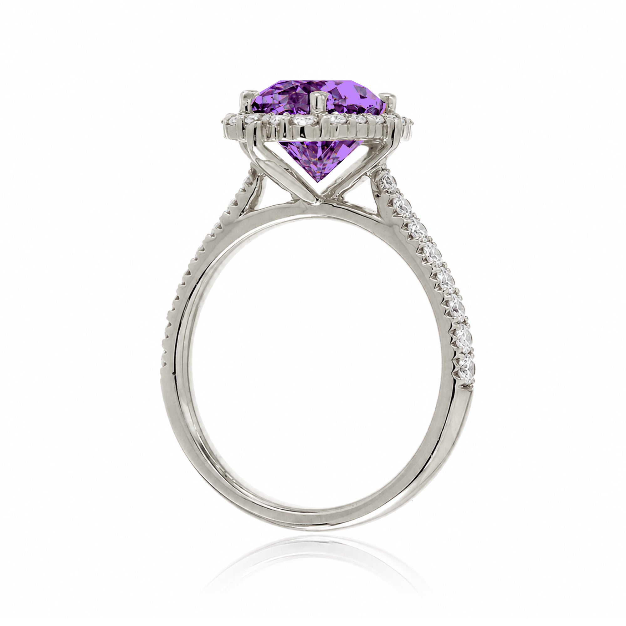 The Haley Oval Cut Amethyst Ring