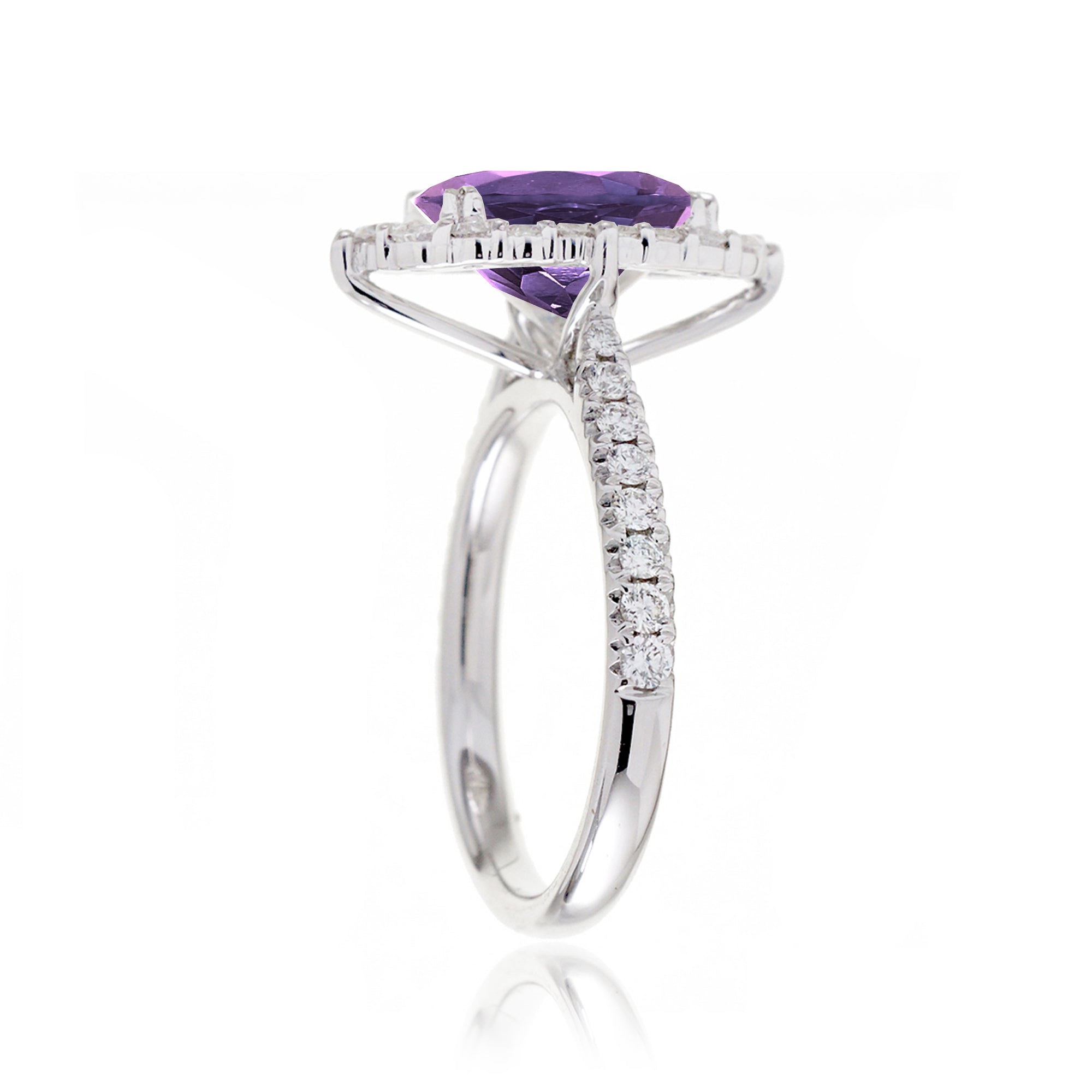 The Haley Oval Cut Amethyst Ring