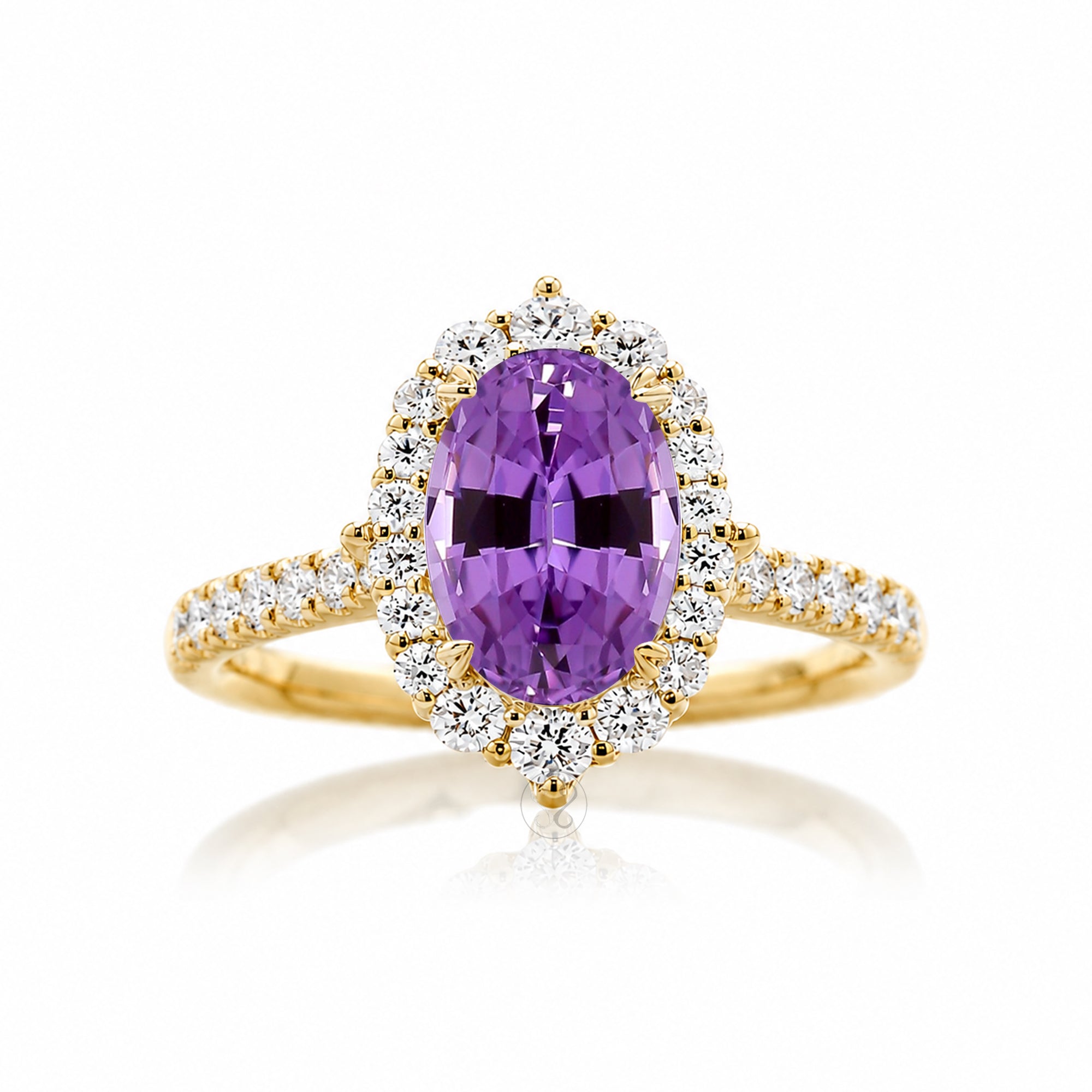 The Haley Oval Cut Amethyst Ring