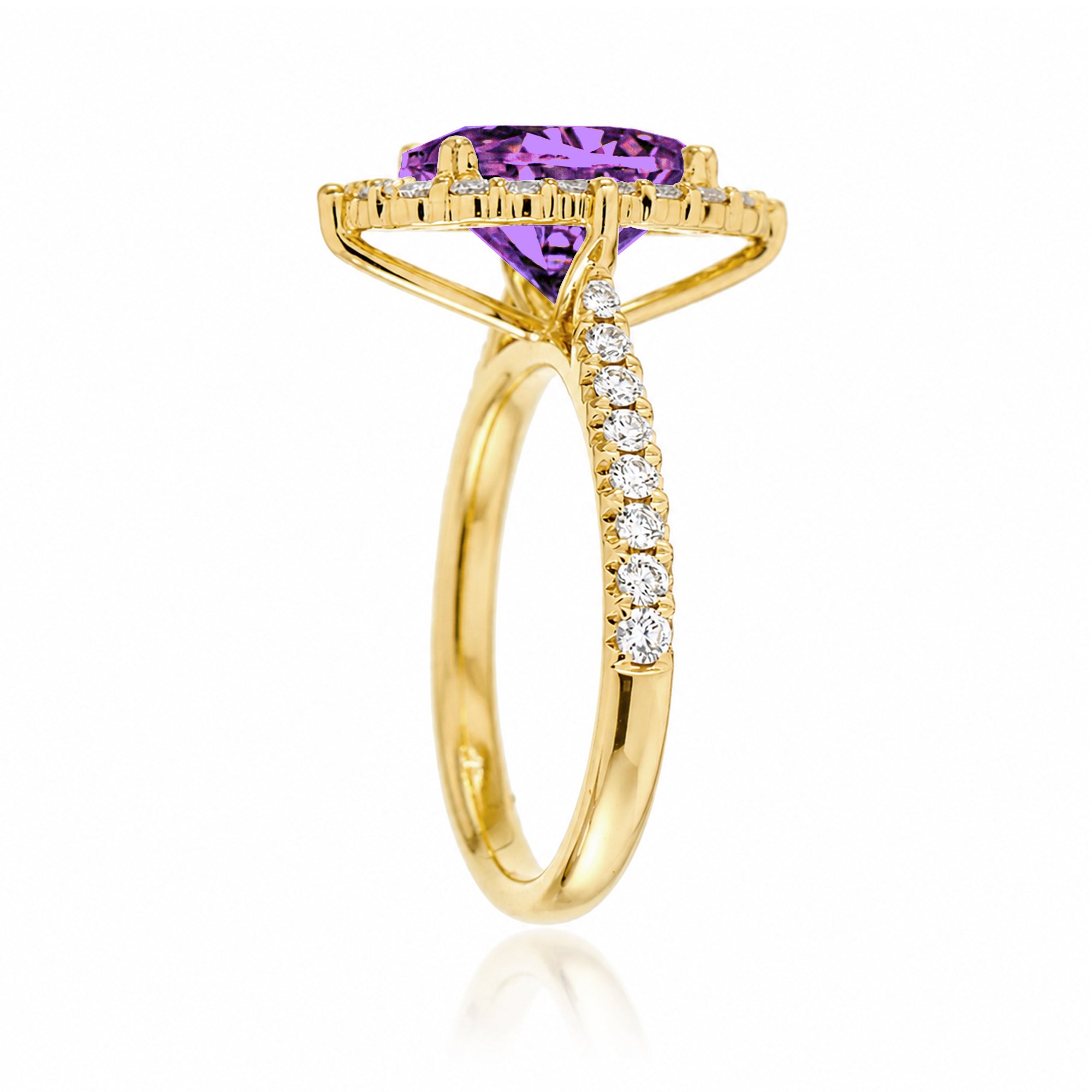 The Haley Oval Cut Amethyst Ring