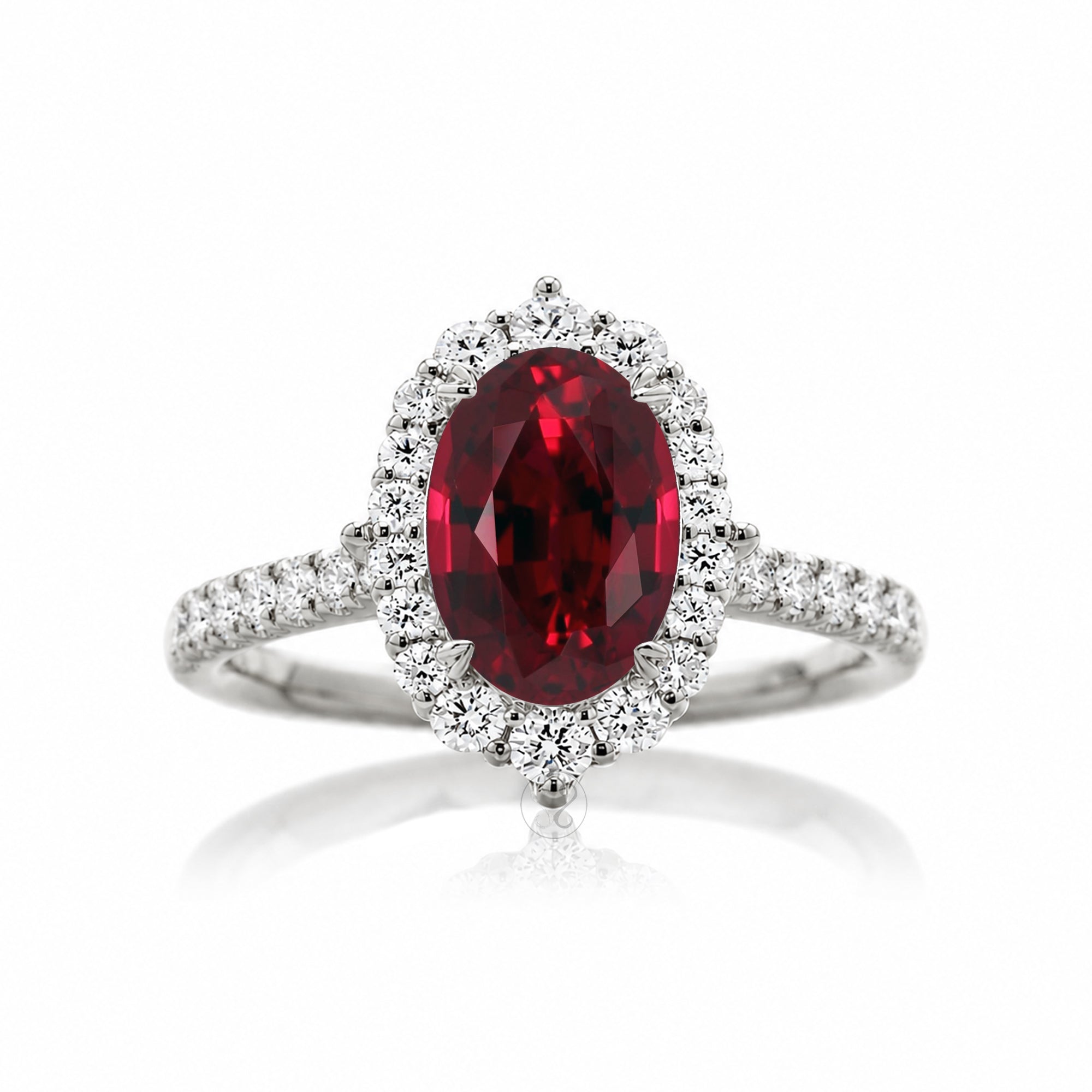The Haley Oval Cut Ruby Ring