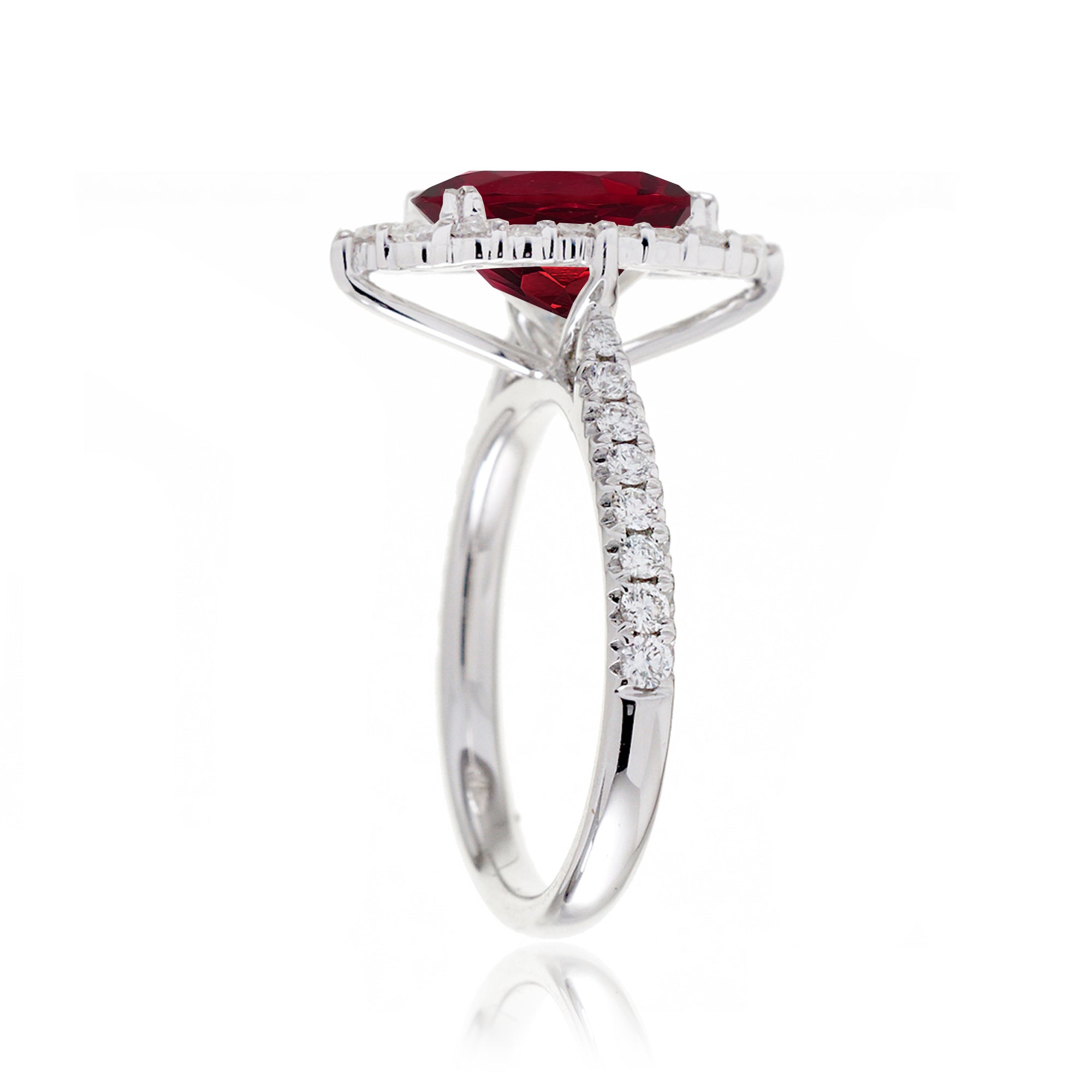 The Haley Oval Lab-Grown Ruby Ring