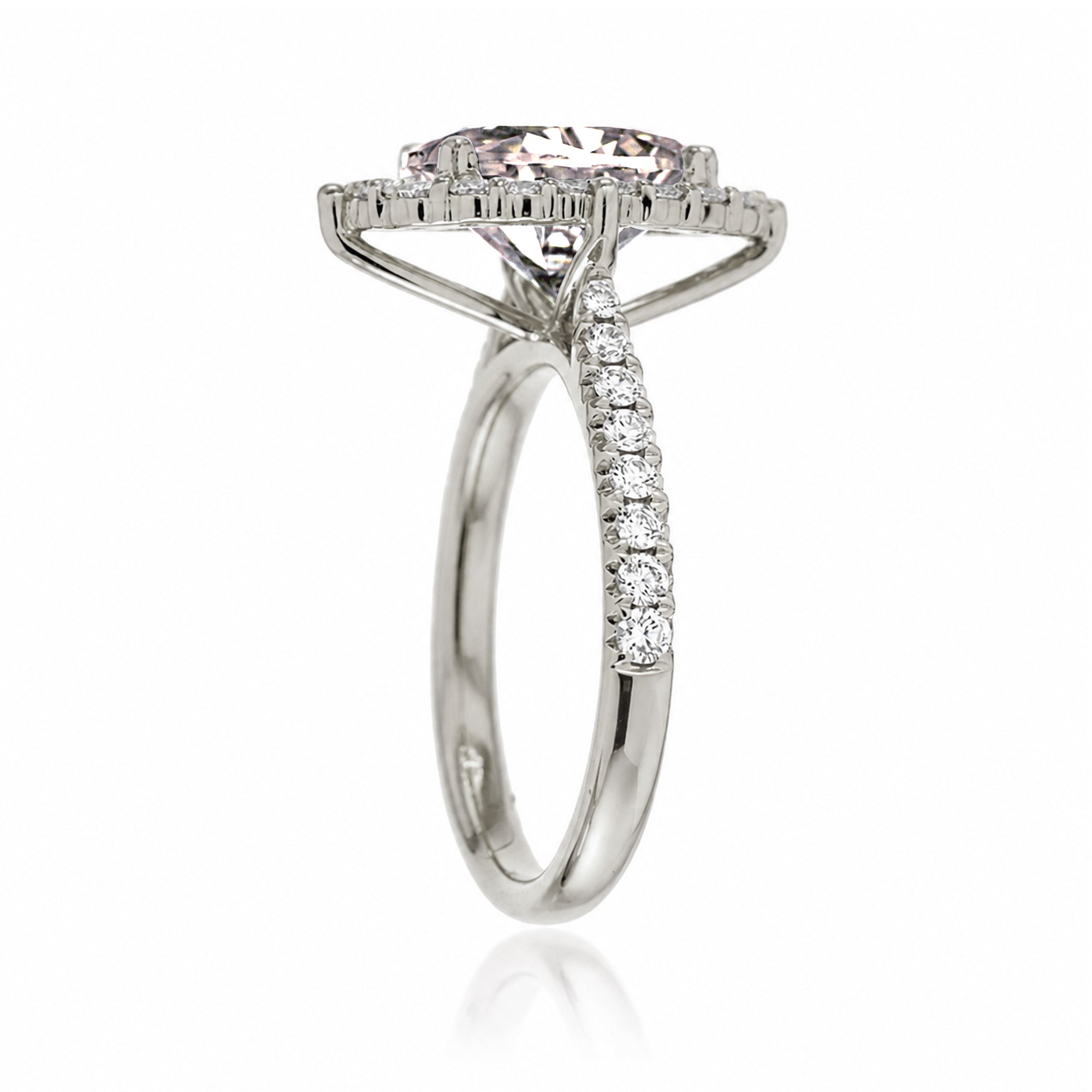 The Haley Oval Cut Morganite Ring