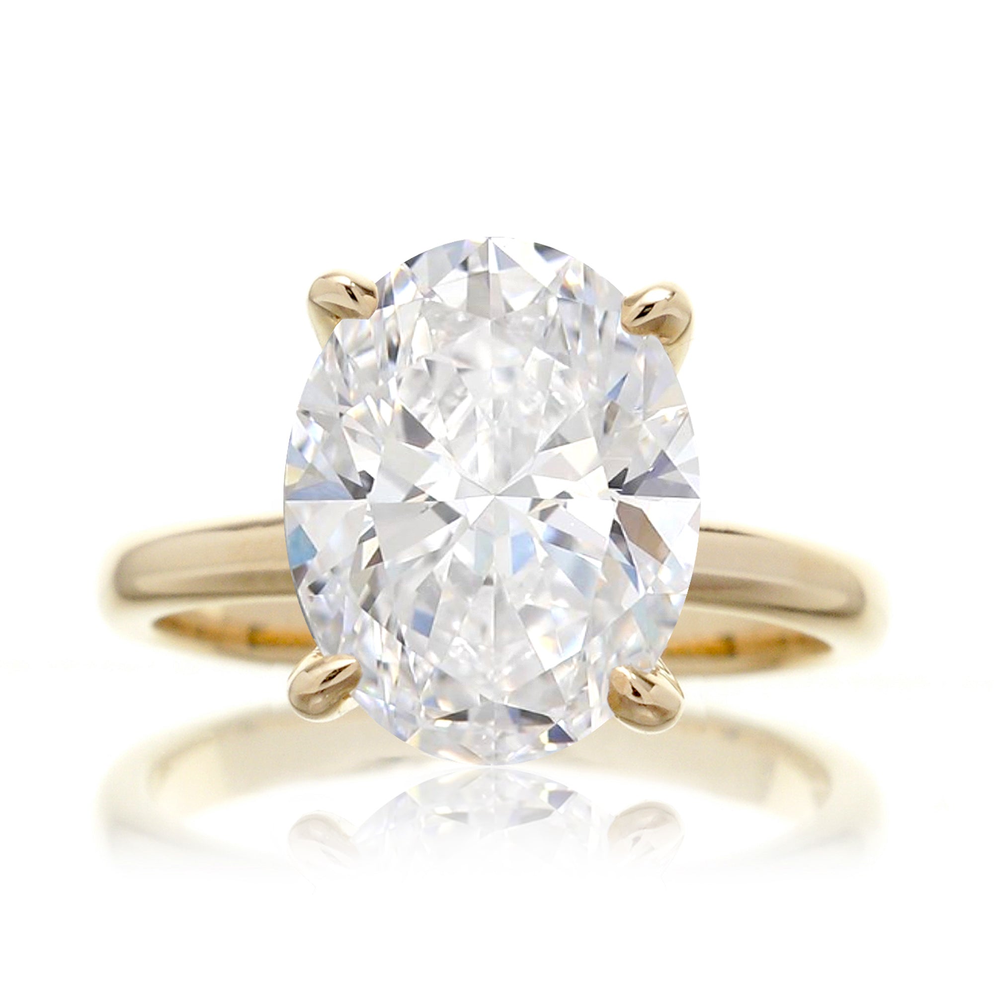 The Kim Solitaire  Oval Diamond Ring ( Lab-Grown)