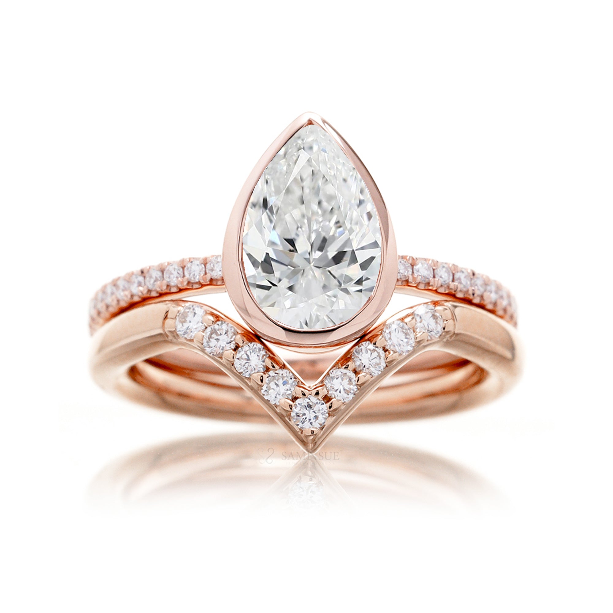 The Beverly Pear Diamond Ring