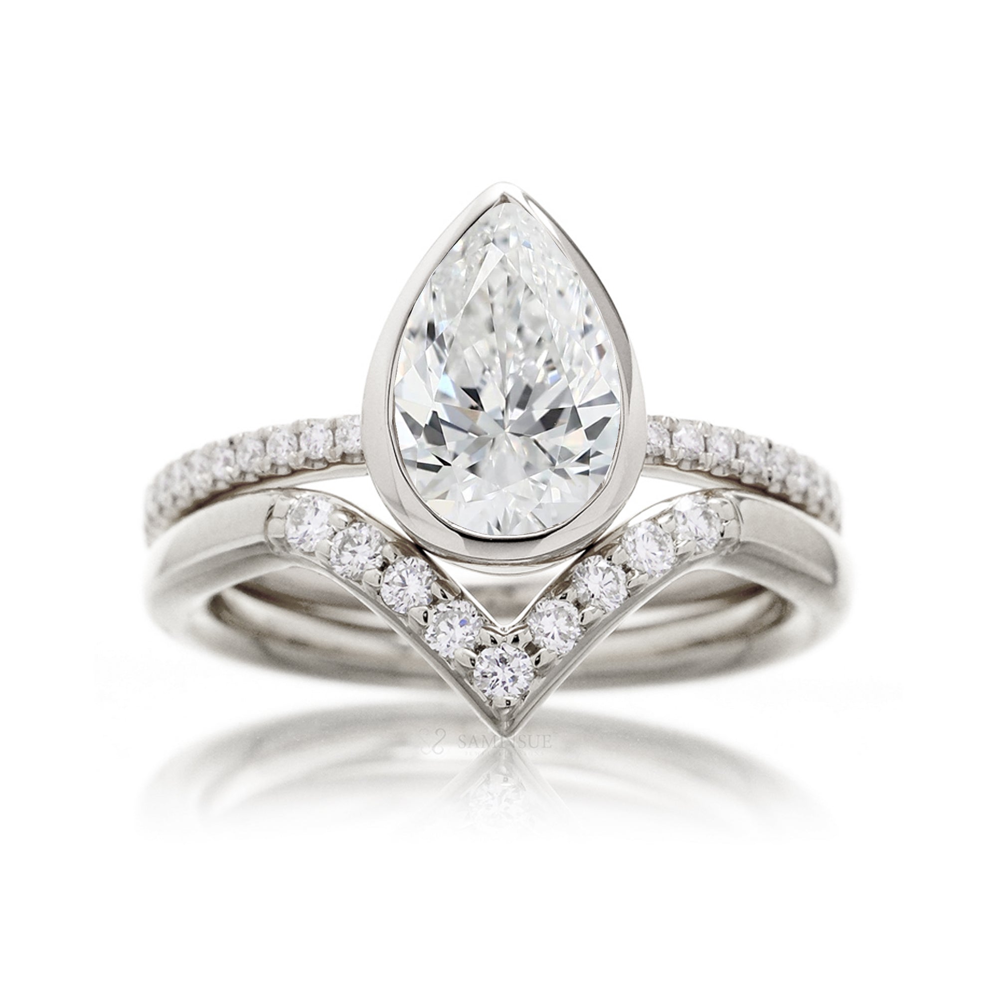 The Beverly Pear Diamond Ring