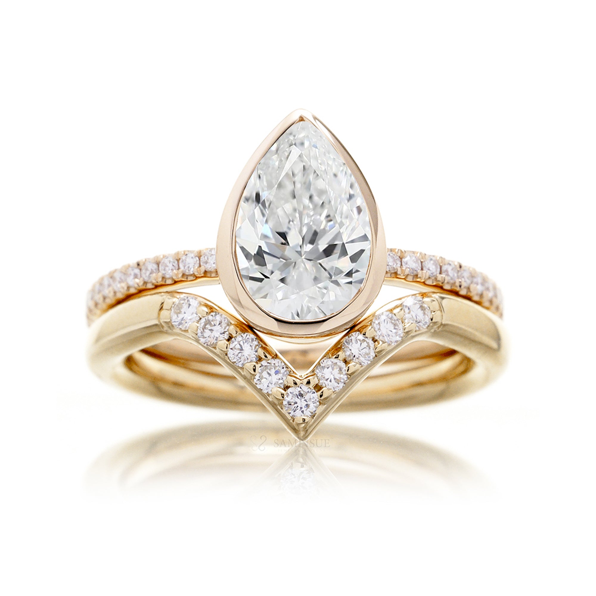 The Beverly Pear Diamond Ring