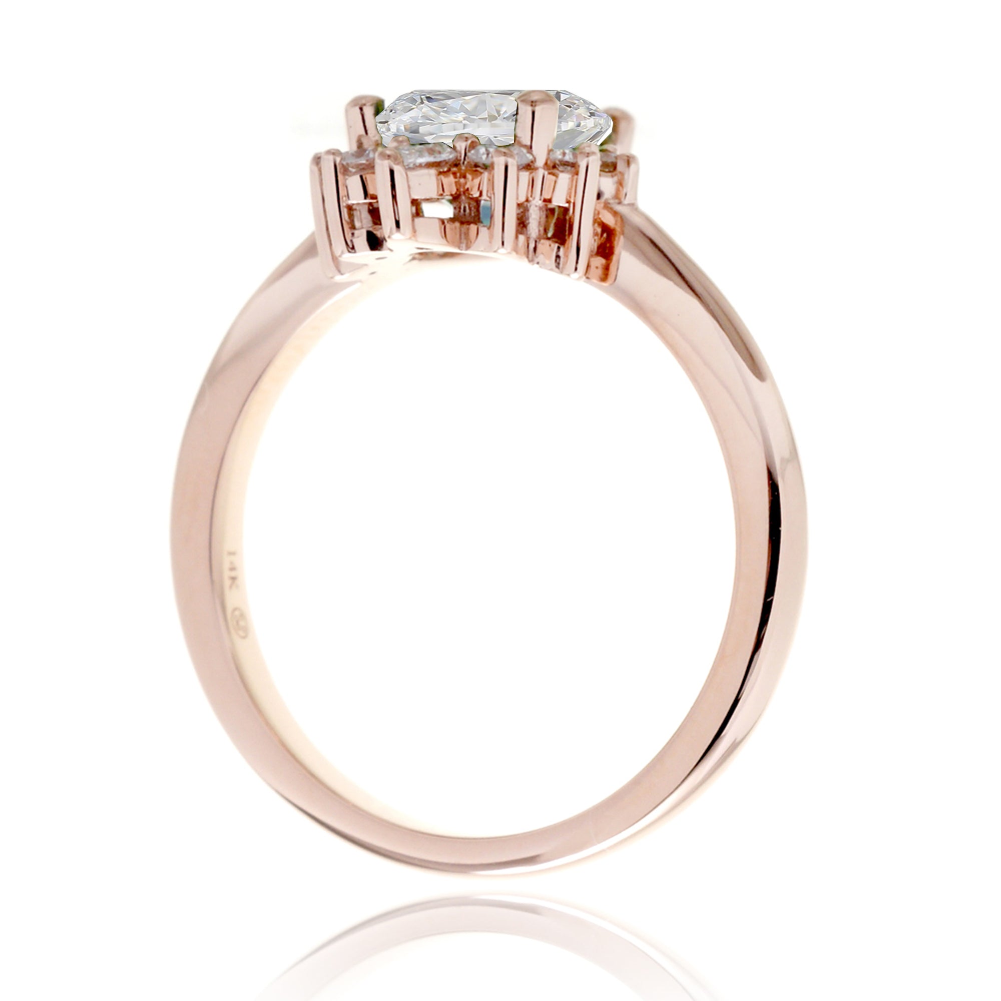 The Pacey Pear Moissanite & Diamond Ring