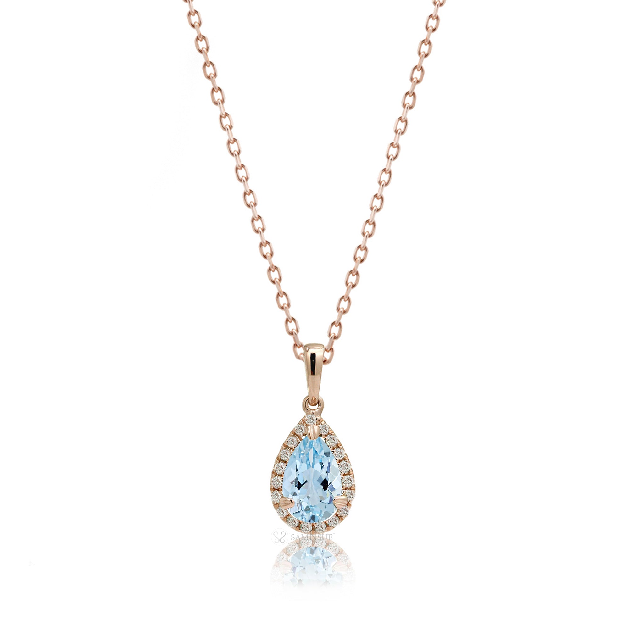 The Signature Pear Aquamarine Pendant