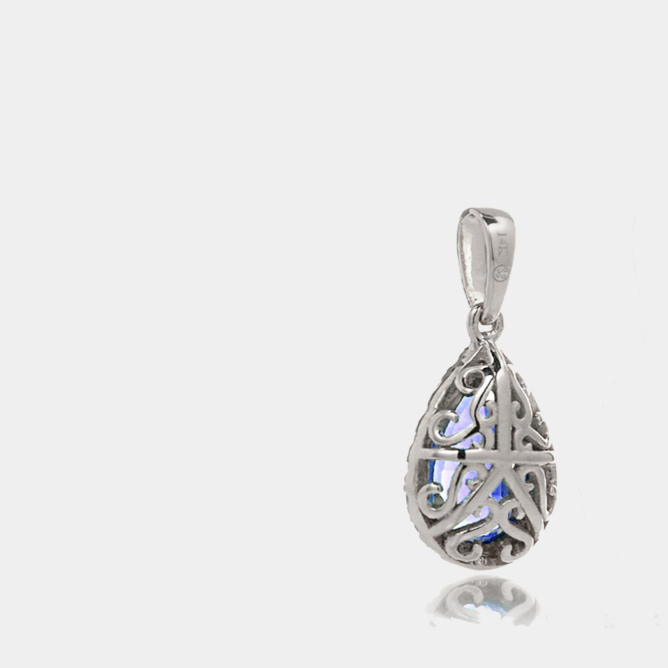 The Signature Pear Blue Sapphire Pendant