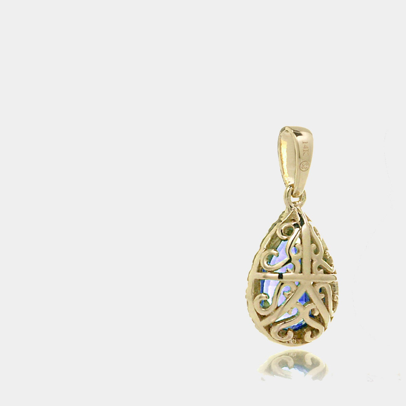 The Signature Pear Blue Sapphire Pendant