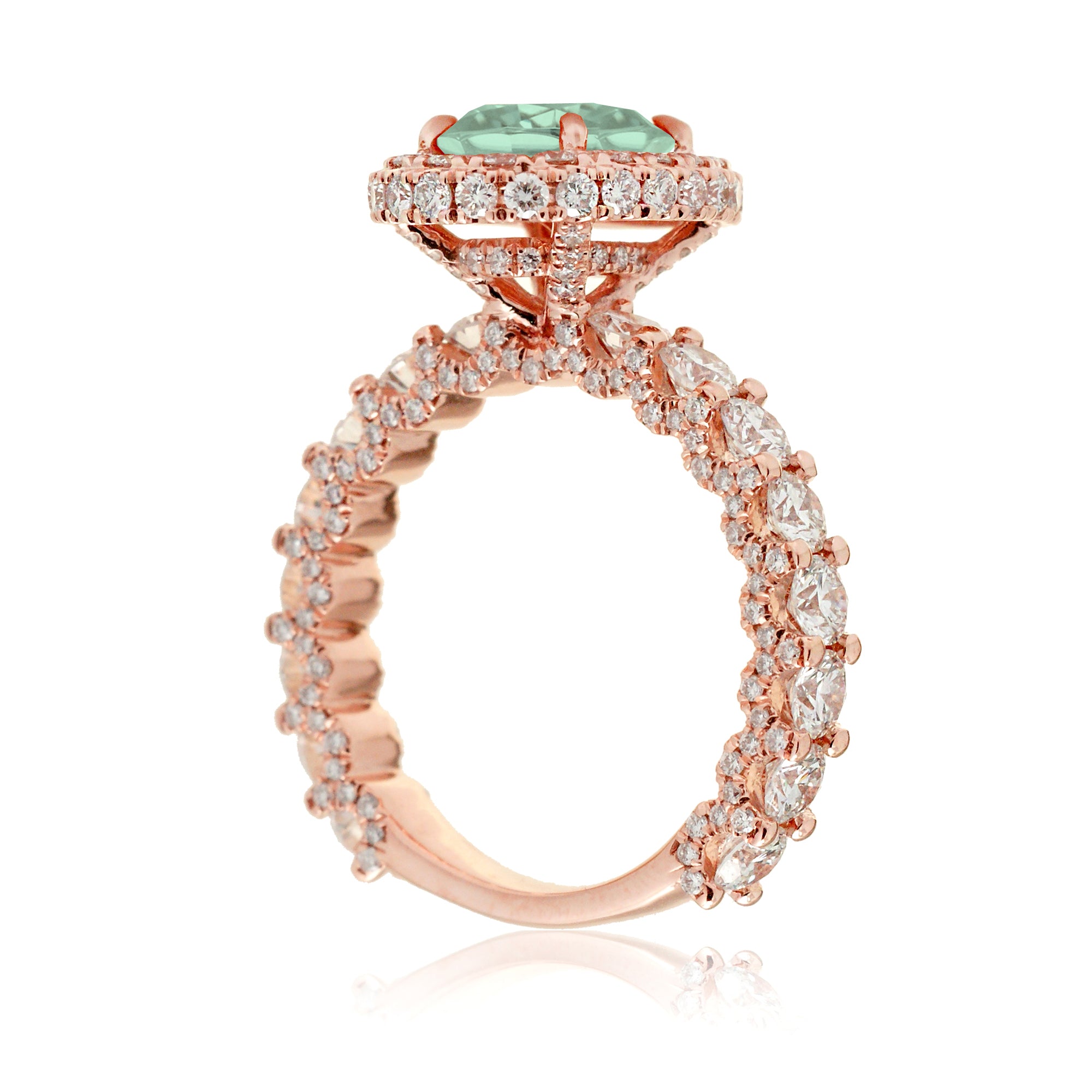 The Florence Pear Green Sapphire Ring