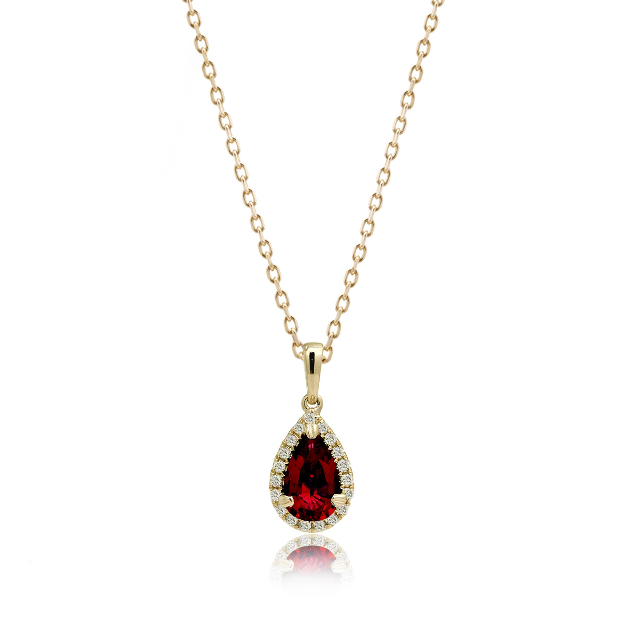 The Signature Pear Ruby Pendant (Lab-Grown)
