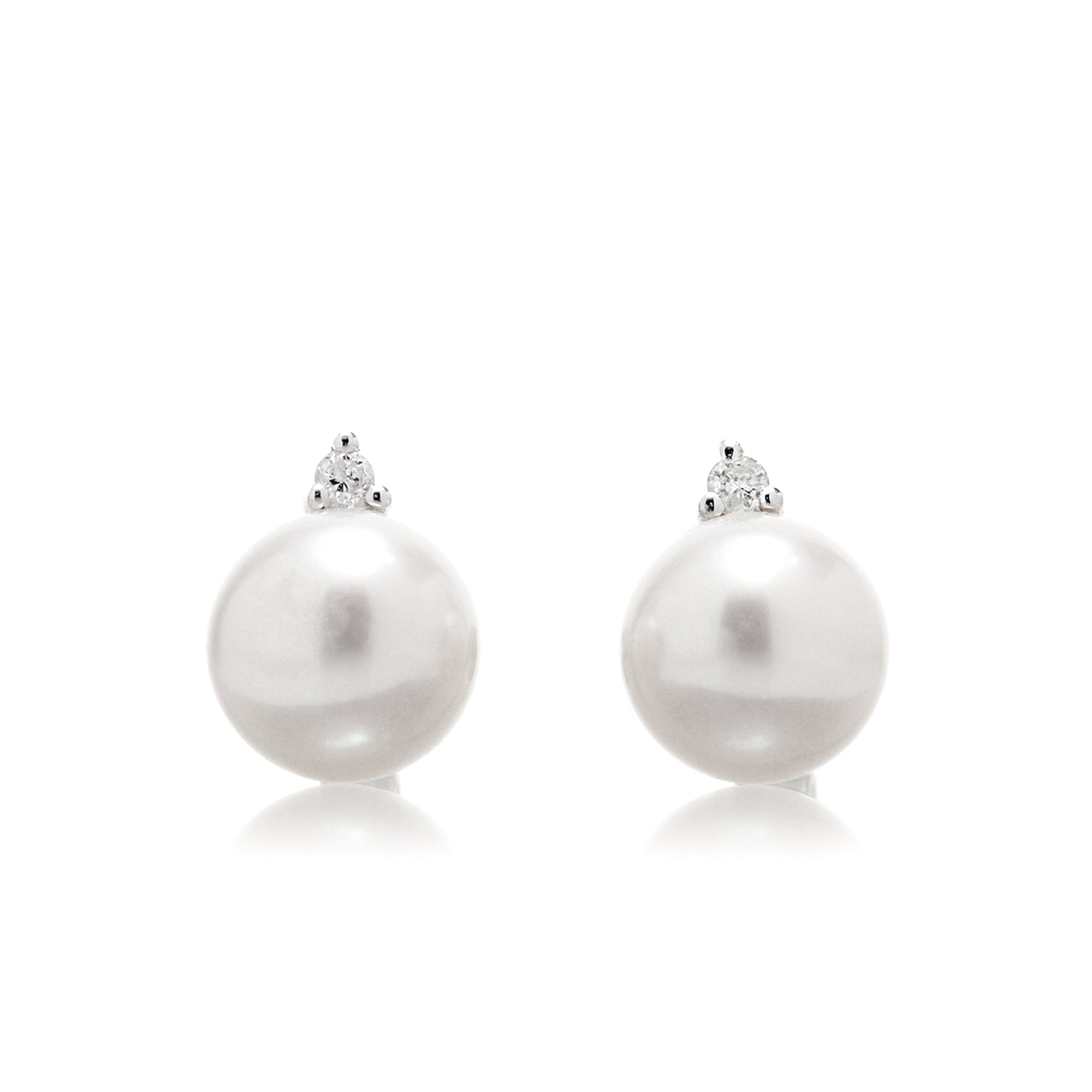 Premium Akoya Pearl Diamond Earrings