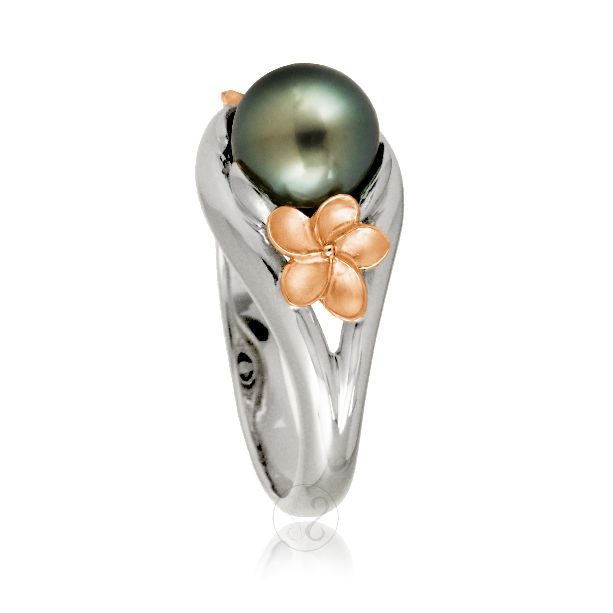 The Plumeria Pearl Embrace Ring