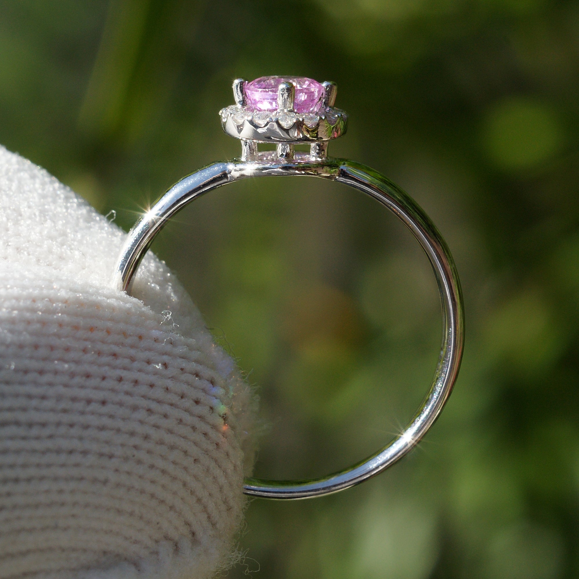 The Lanelle Round Pink Sapphire Ring (4mm)